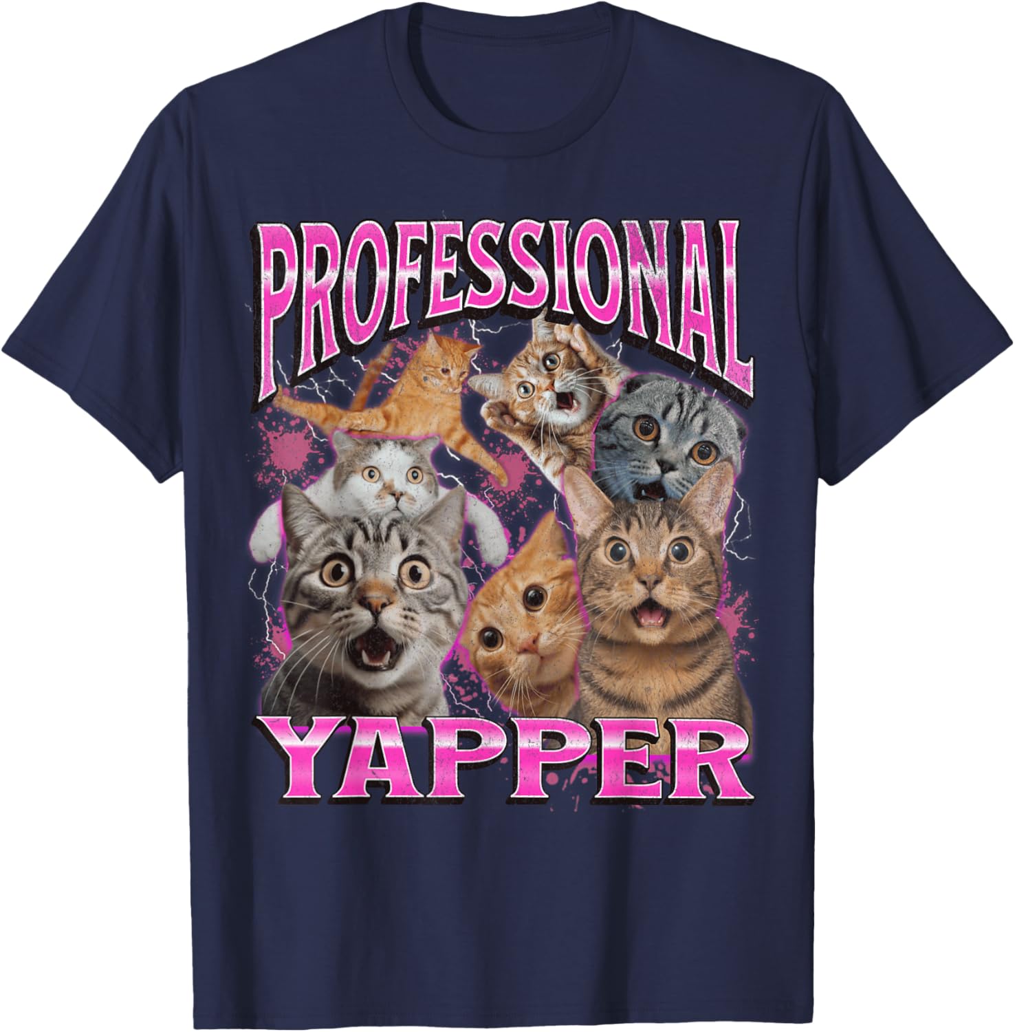Funny 90s Cat Meme T-Shirt for Men and Women - Yapper Graphic Tee - 21