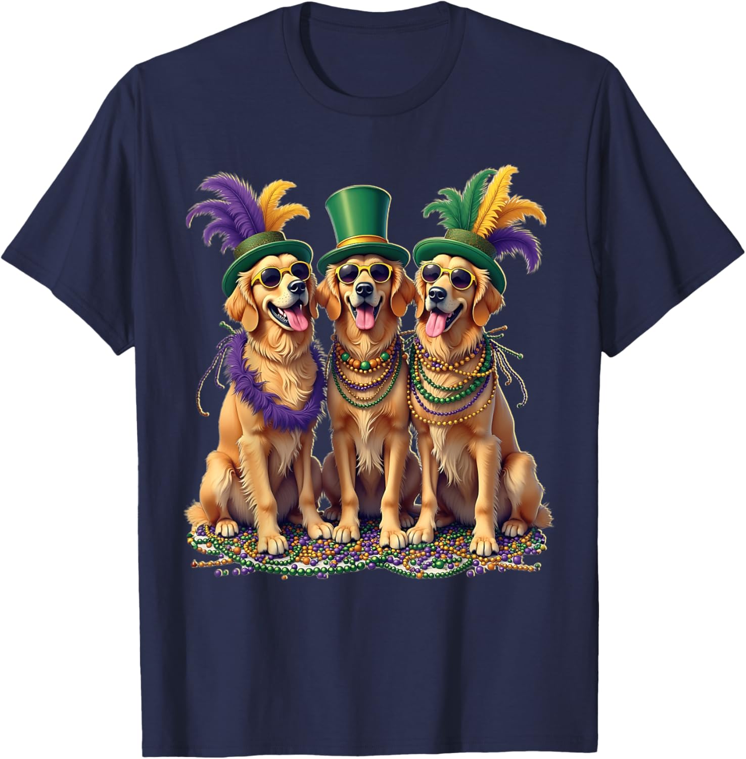 Festive Labrador Mardi Gras T-Shirt for Dog Lovers and Celebration Fans - 24