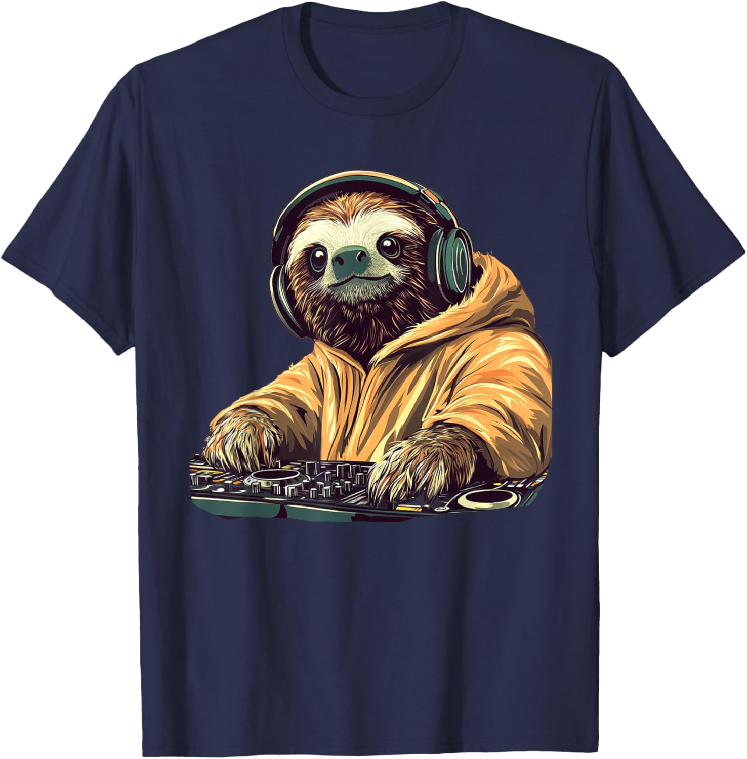 DJ Sloth Slow Jam Heat Costume T-Shirt for Fun Music Lovers - 12