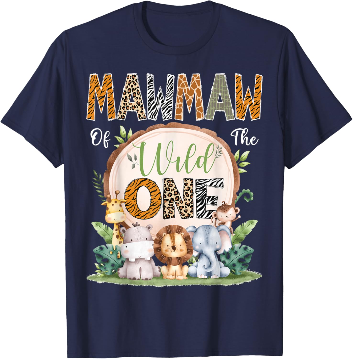Mawmaw Of The Wild One 1st Birthday Safari Jungle T-Shirt for Kids - 2