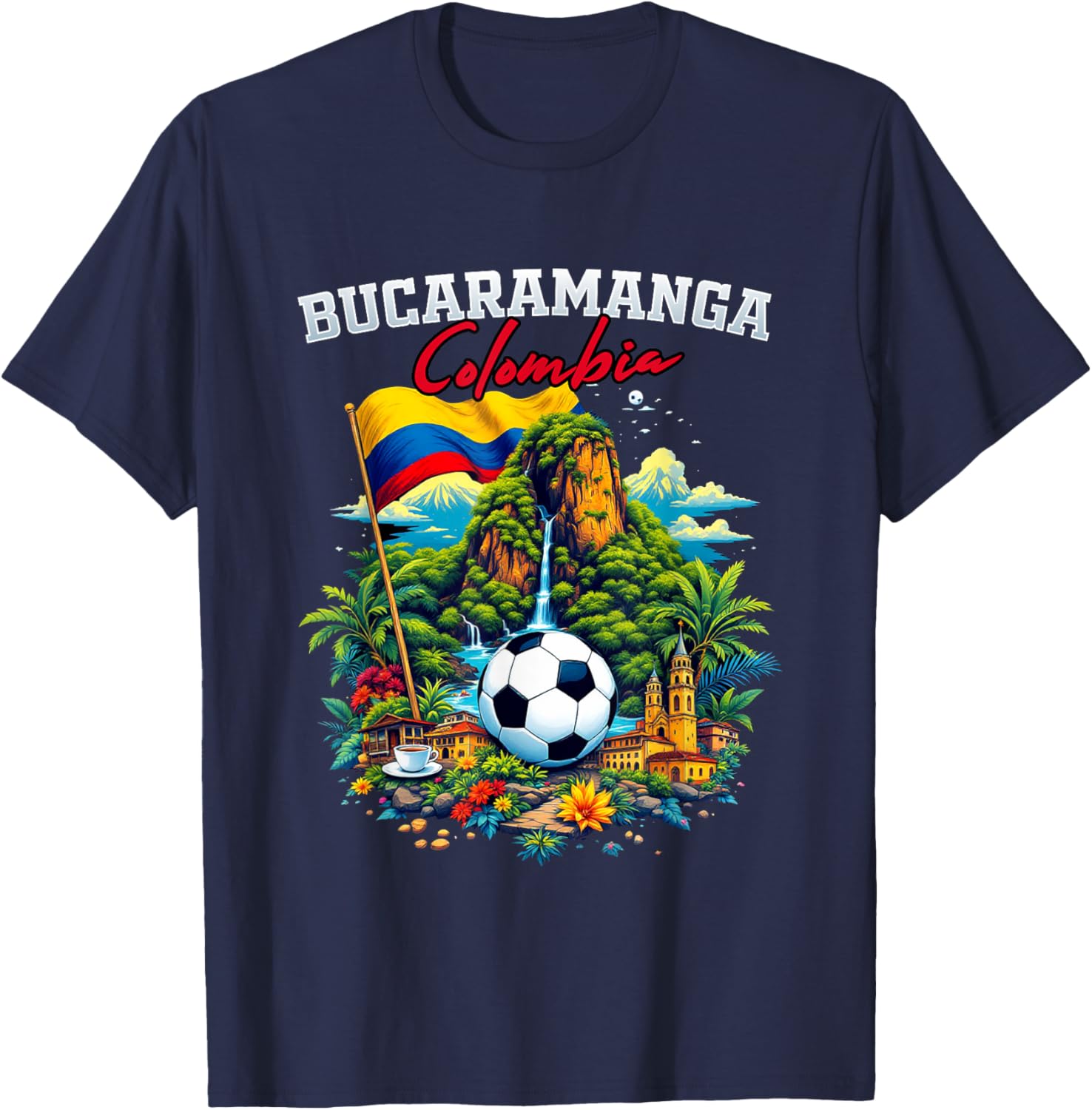 Bucaramanga Colombia Souvenir Flag T-Shirt for Travel and Fashion Lovers - 3