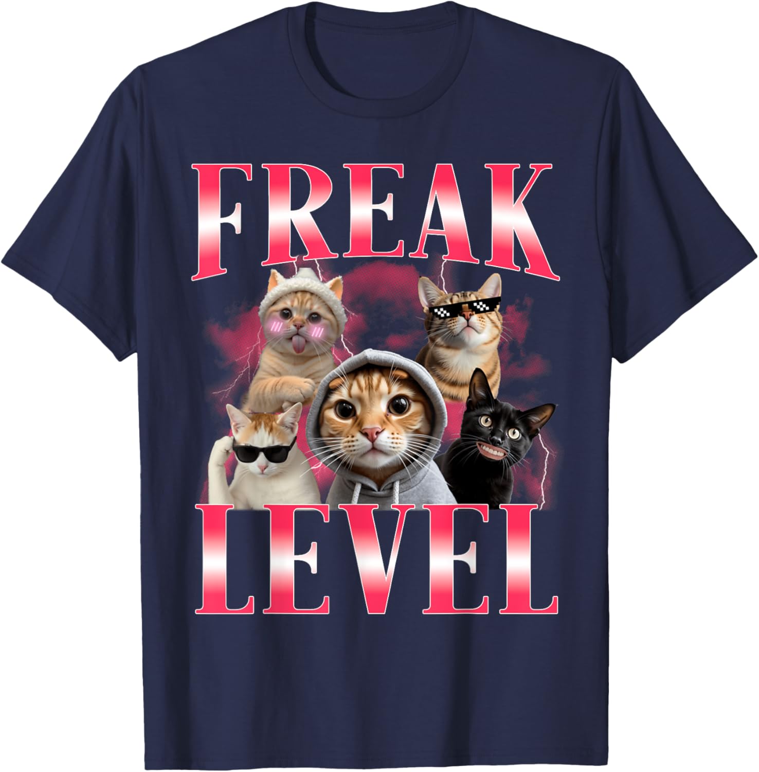 Funny Cat Meme T-Shirt Certified Freak Humor for Cat Lovers - 5