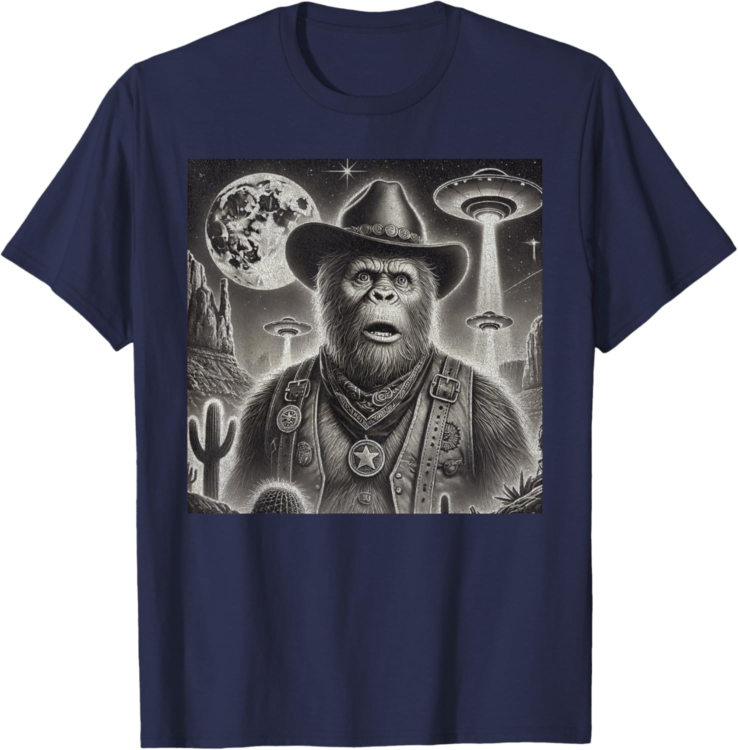 Bigfoot UFO Selfie T-Shirt for Fun Loving Alien Enthusiasts - 19