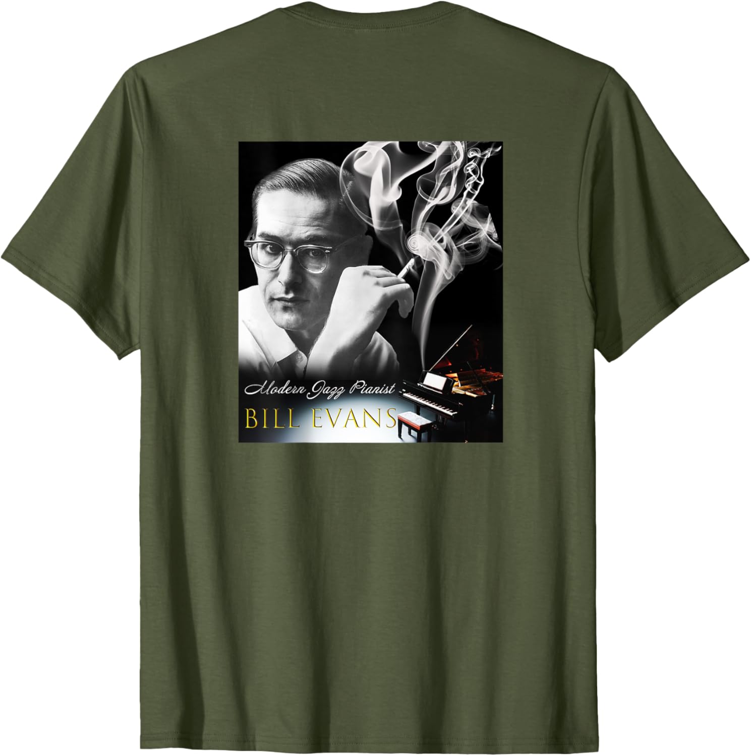 Bill Evans Back Printed T-Shirt for Music Lovers - Stylish and Comfortable - 8