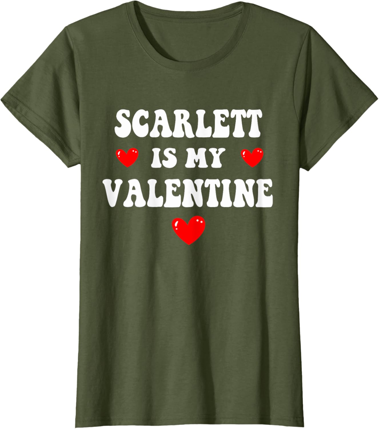 Personalized SCARLETT Is My Valentine T-Shirt for Custom Love Gifts - 16