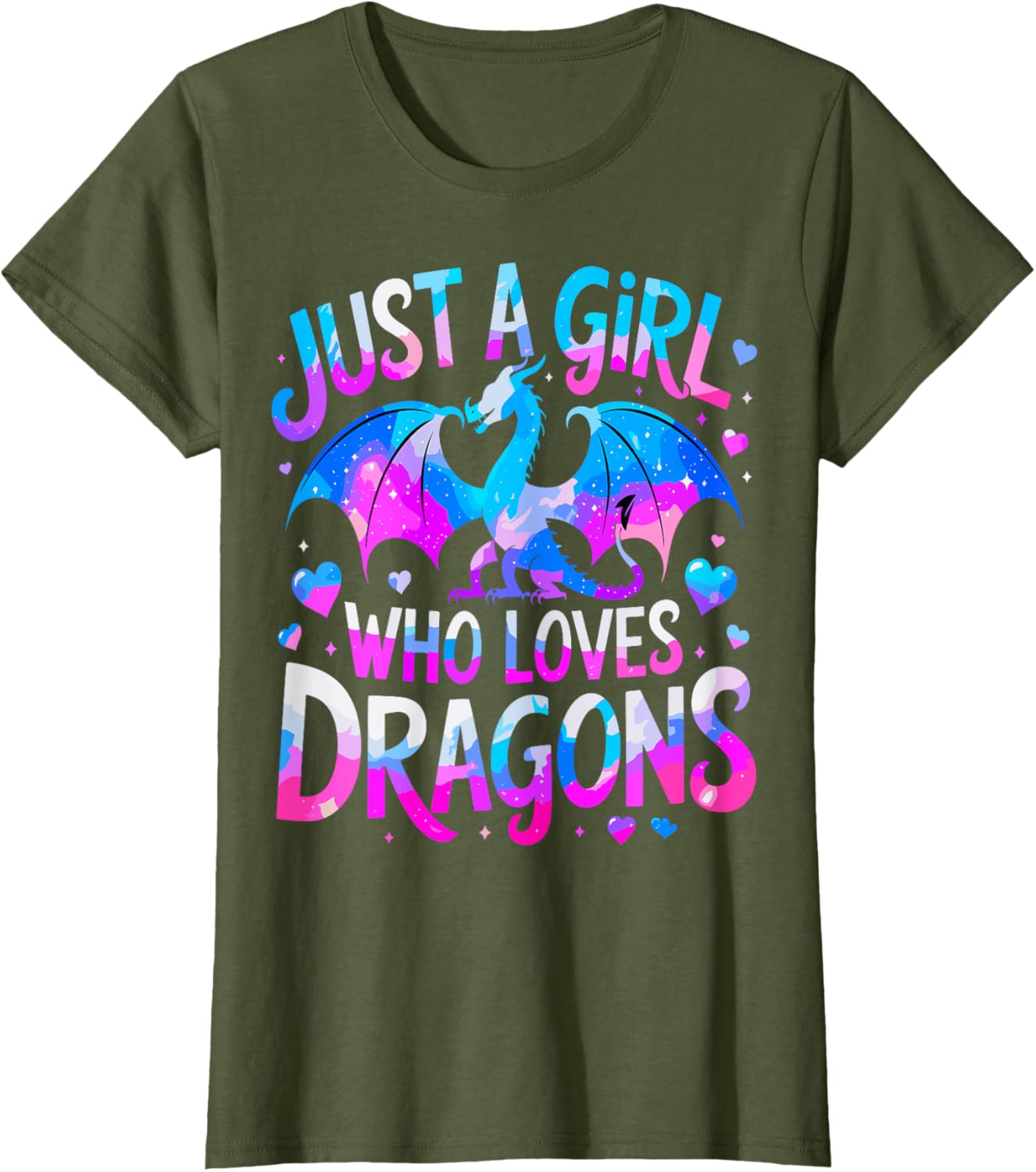 Cute Dragon Lover T-Shirt for Girls - Adorable Dragon Print Apparel - 7