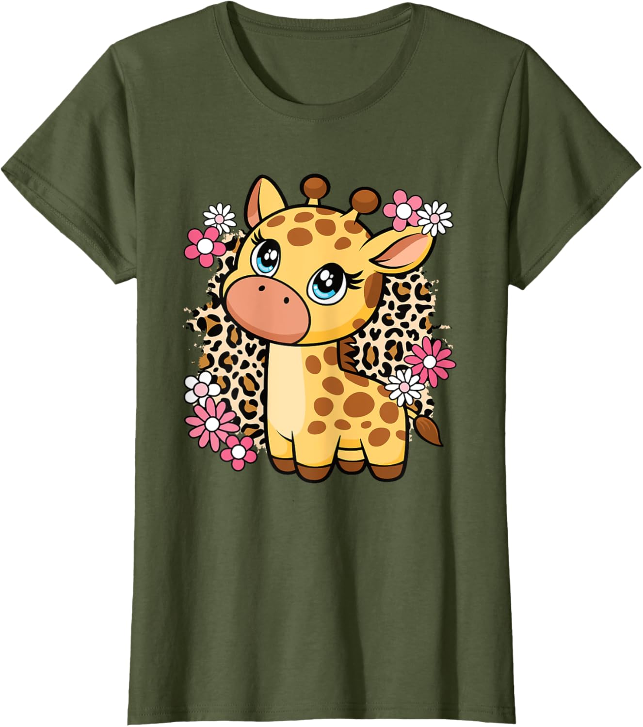 Cute Giraffe Flower T-Shirt for Women, Girls, and Kids - Perfect Gift! - 22