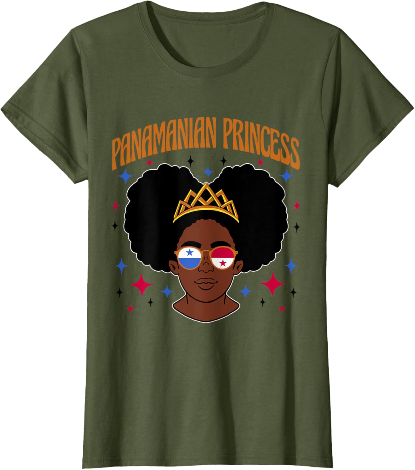 Panamanian Princess Afro Girl T-Shirt Celebrate Heritage and Style - 2