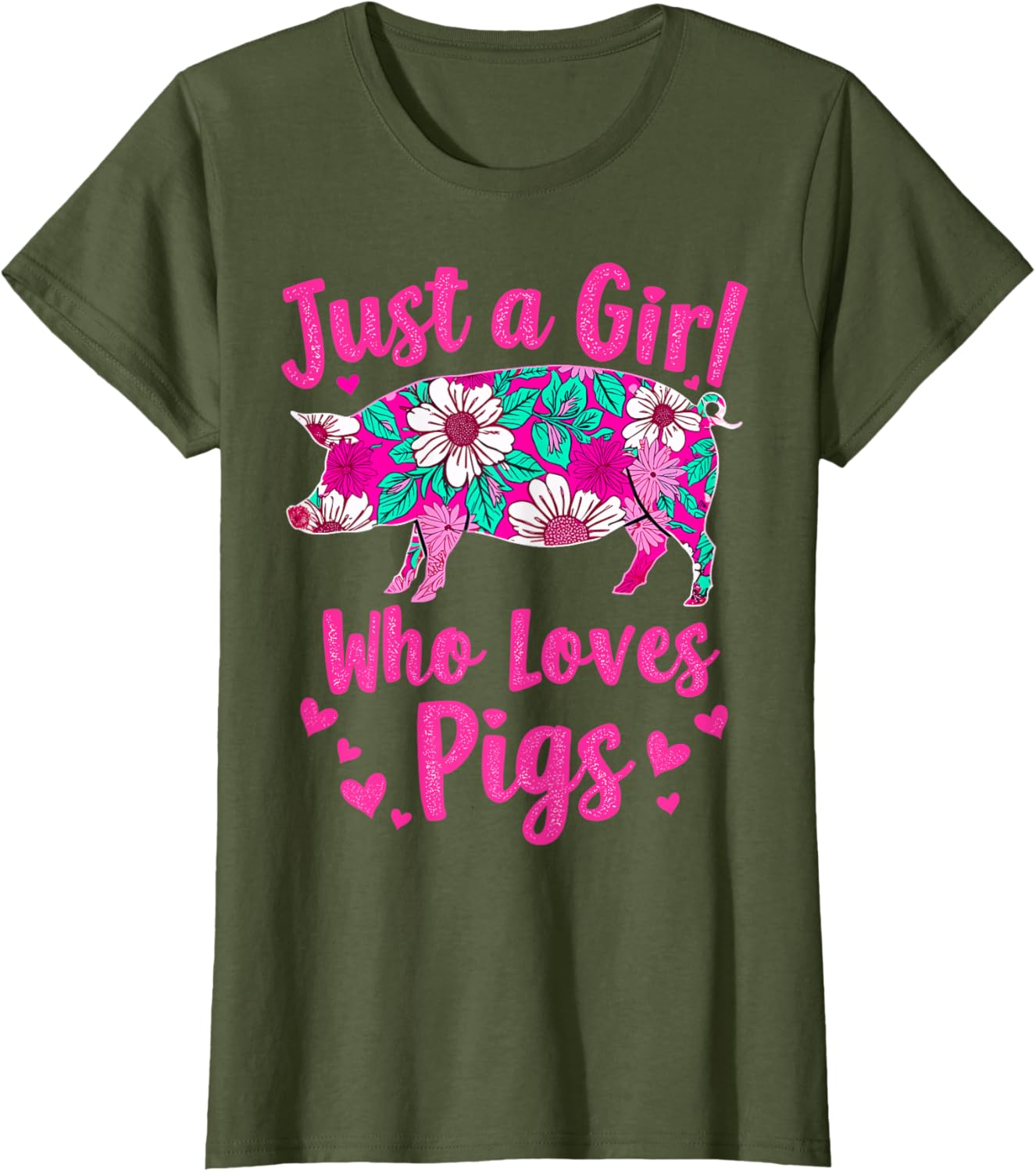 Cute Pig Lover T-Shirt for Girls Who Adore Pigs - Perfect Gift Idea - 10