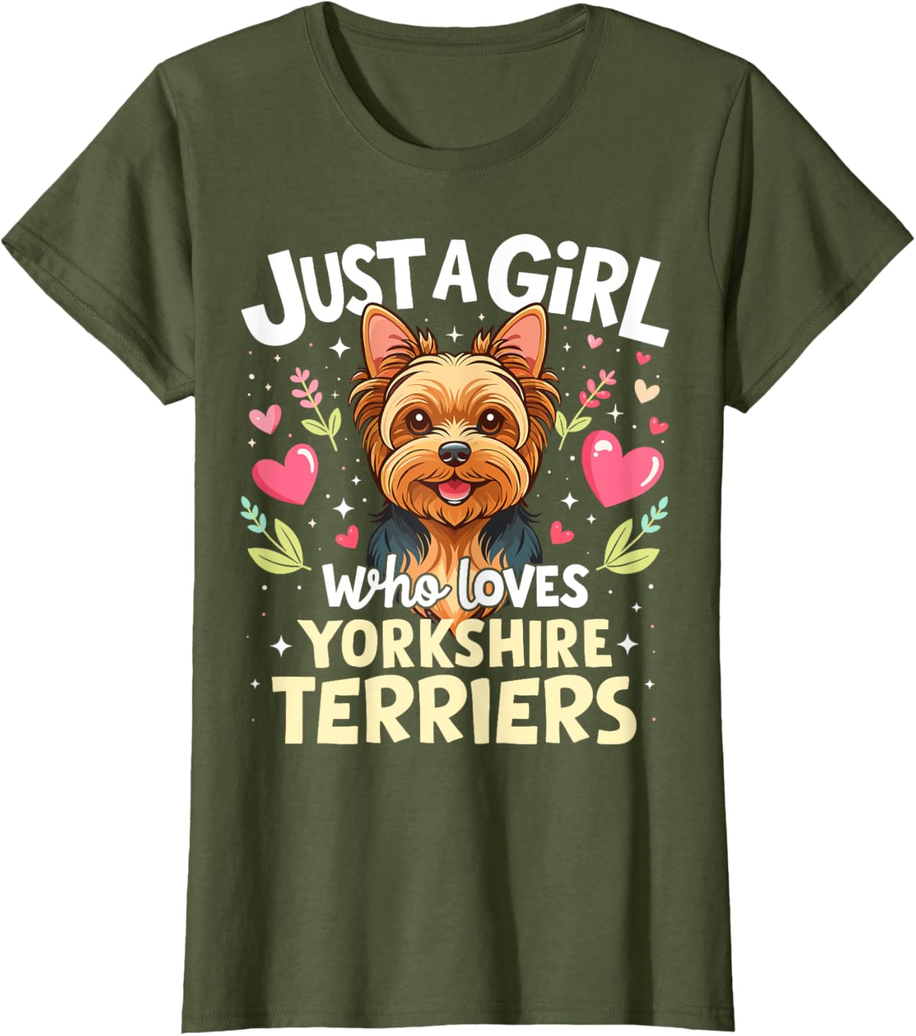 Cute Yorkshire Terrier Puppy T-Shirt for Pet Lover Girls - 17