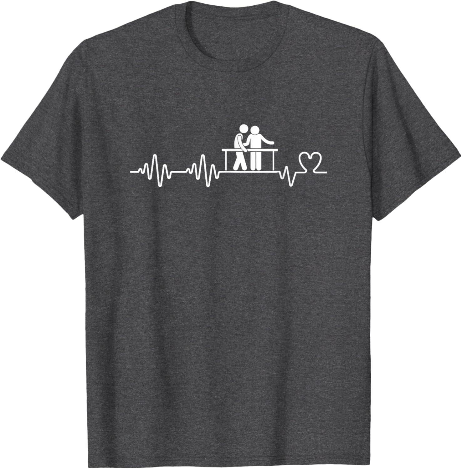 Funny Physical Therapist Heartbeat Man T-Shirt for Therapy Lovers - 1