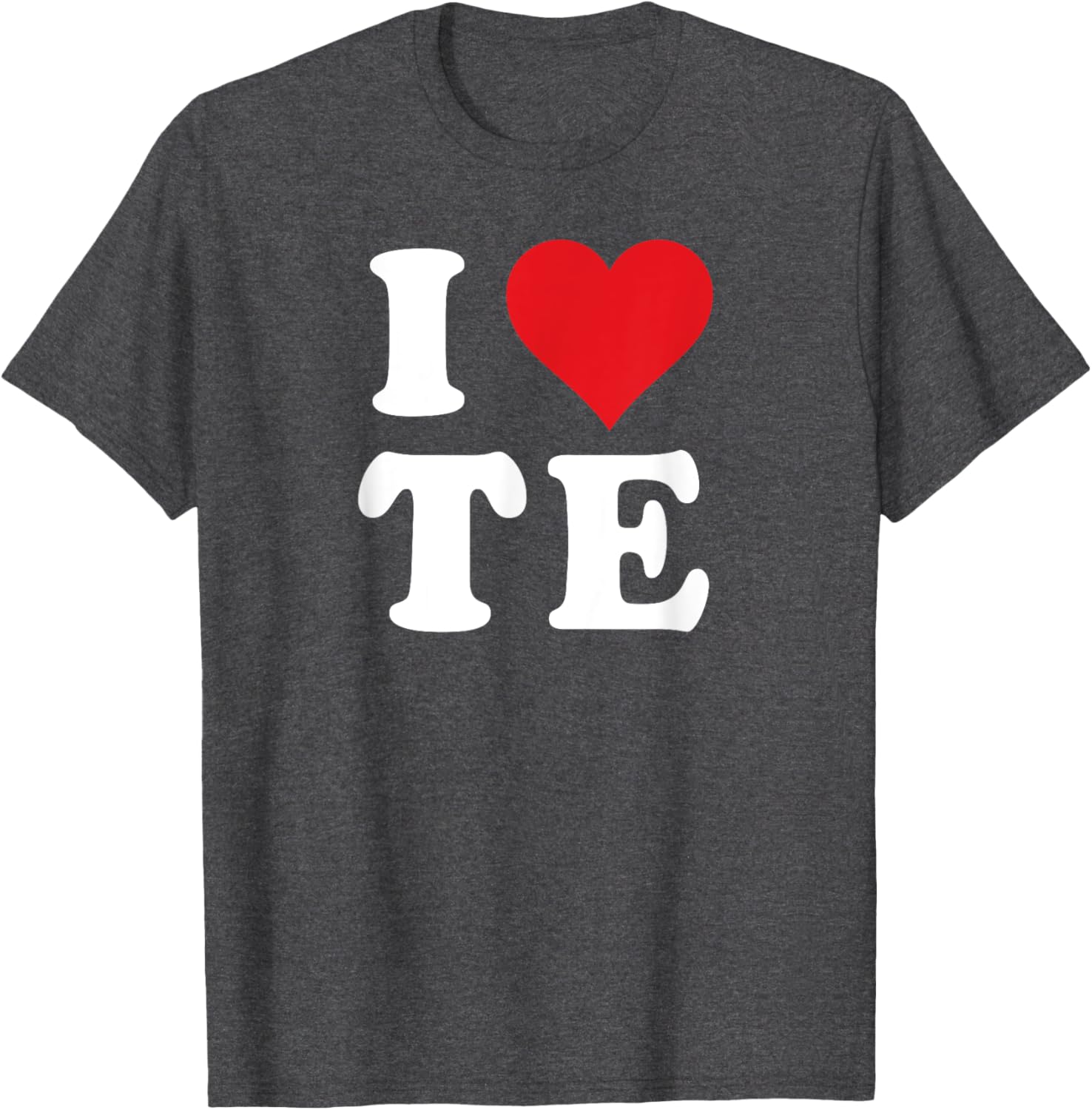 I Love TE Initials Heart T-Shirt for Personalization and Style - 13