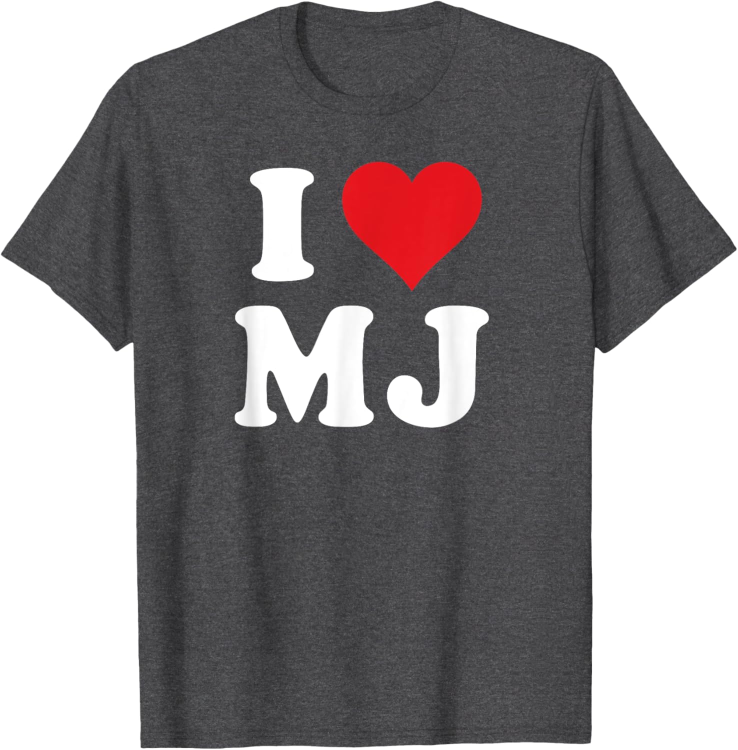 I Love MJ Initials Heart M J Personalized T-Shirt for Fans - 7