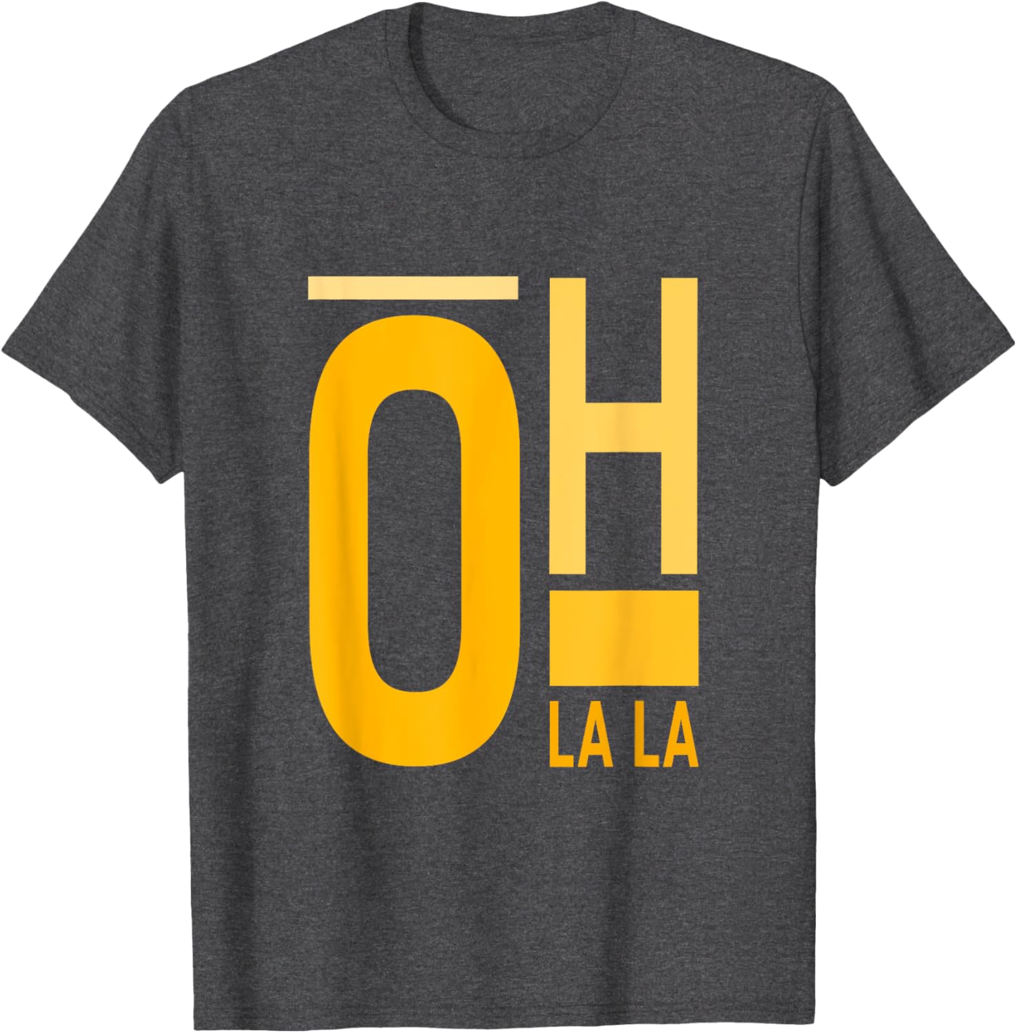 University Varsity Gold Oh La La T-Shirt for Stylish Students and Fans - 25