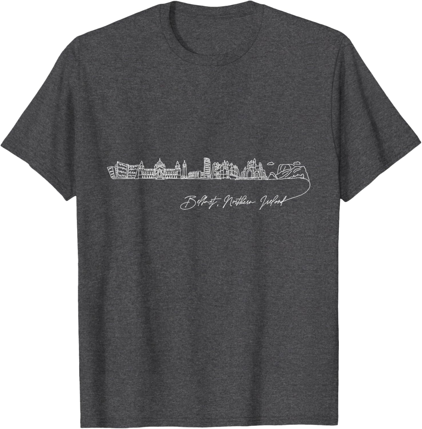 Signature Belfast City Skyline T-Shirt Perfect Northern Ireland Souvenir - 1