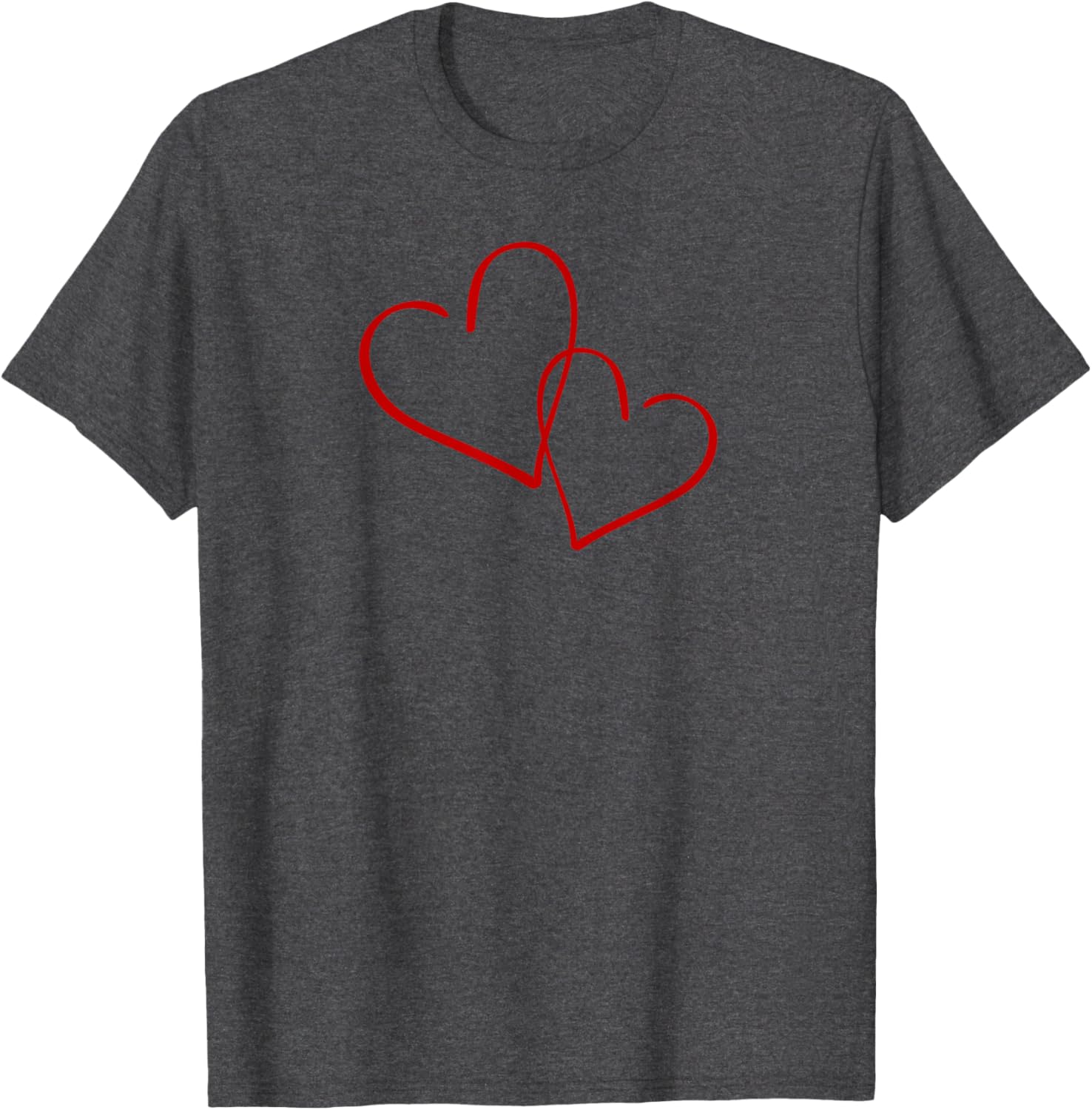 Valentine's Day Red Linked Hearts T-Shirt Perfect for Cupid's Day Celebration - 19