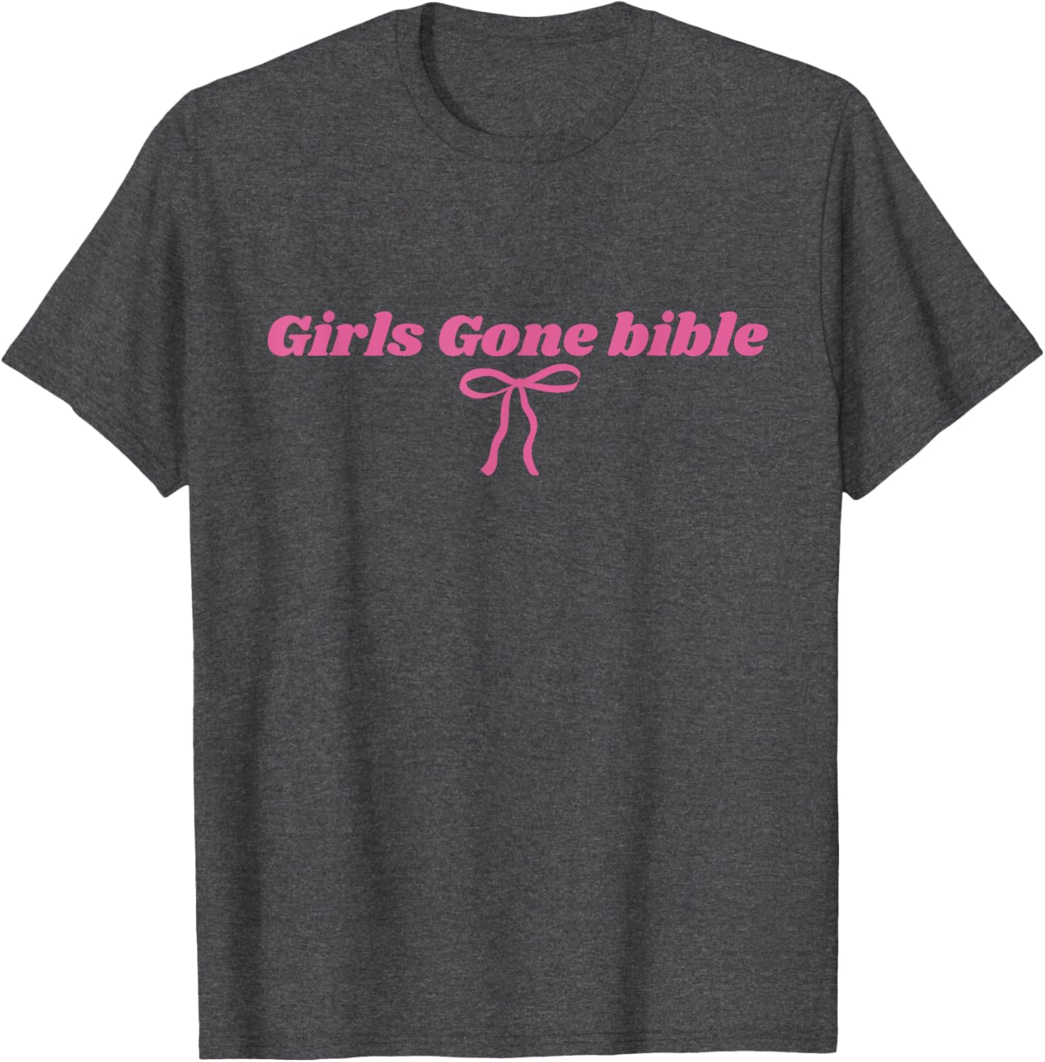 Girls Gone Bible Pink Bow Christian T-Shirt for Women and Girls - 14