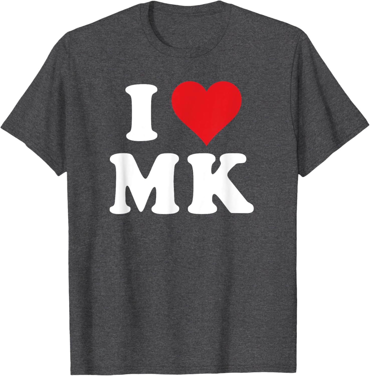 I Love MK Initials T-Shirt for Personalized Style and Comfort - 8