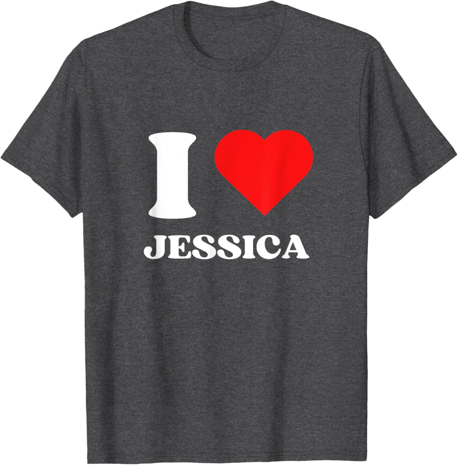 I Love Jessica Y2K Heart Graphic Valentine's Day T-Shirt for Women - 20