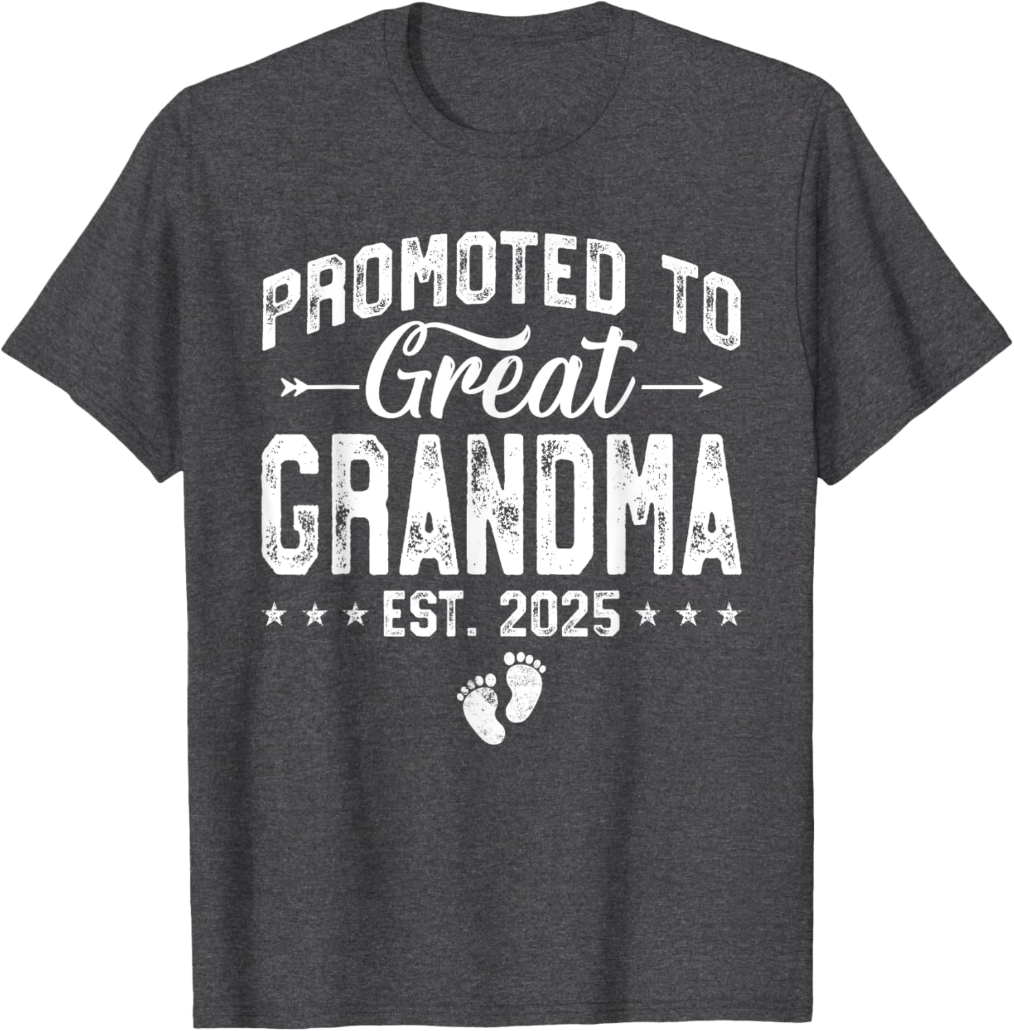 Promoted to Great Grandma 2025 Cute T-Shirt for New Grandparents - 5
