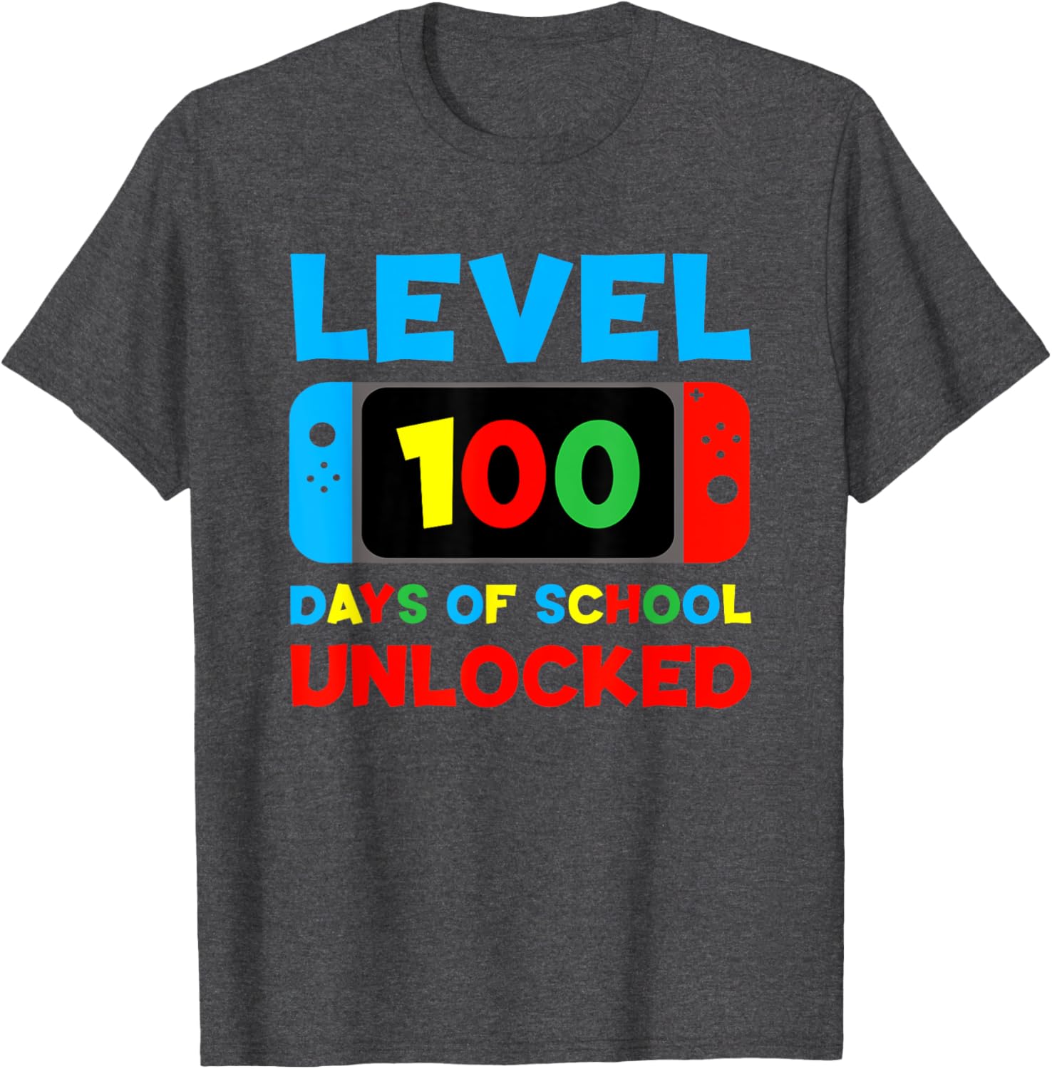Level 100 Days of School Unlocked T-Shirt for Kids and Teens - 4