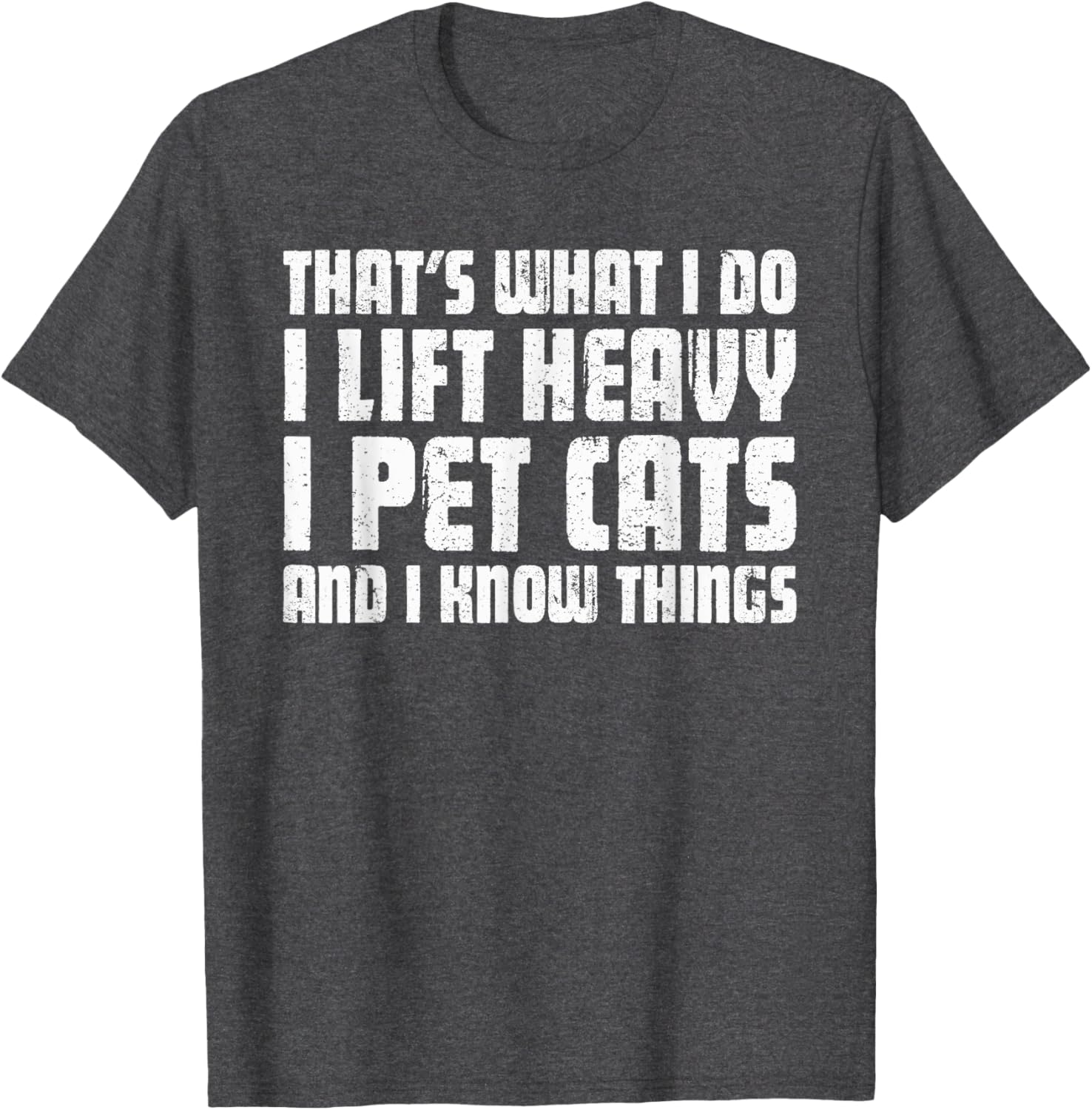Funny I Lift Heavy I Pet Cats Unisex T-Shirt for Cat Lovers Black Small - 18