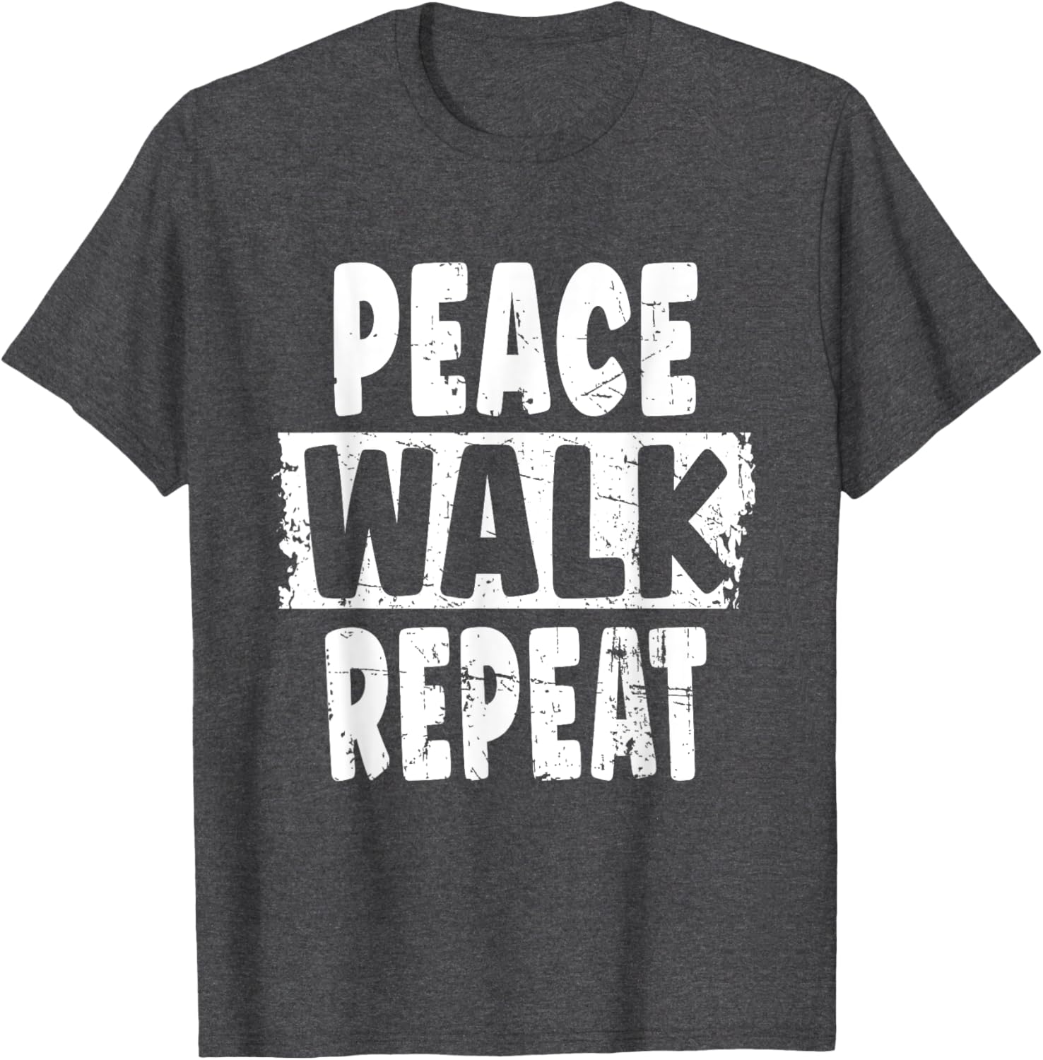 Peace Walk Repeat T-Shirt for Outdoor Enthusiasts and Silent Walk Lovers - 1