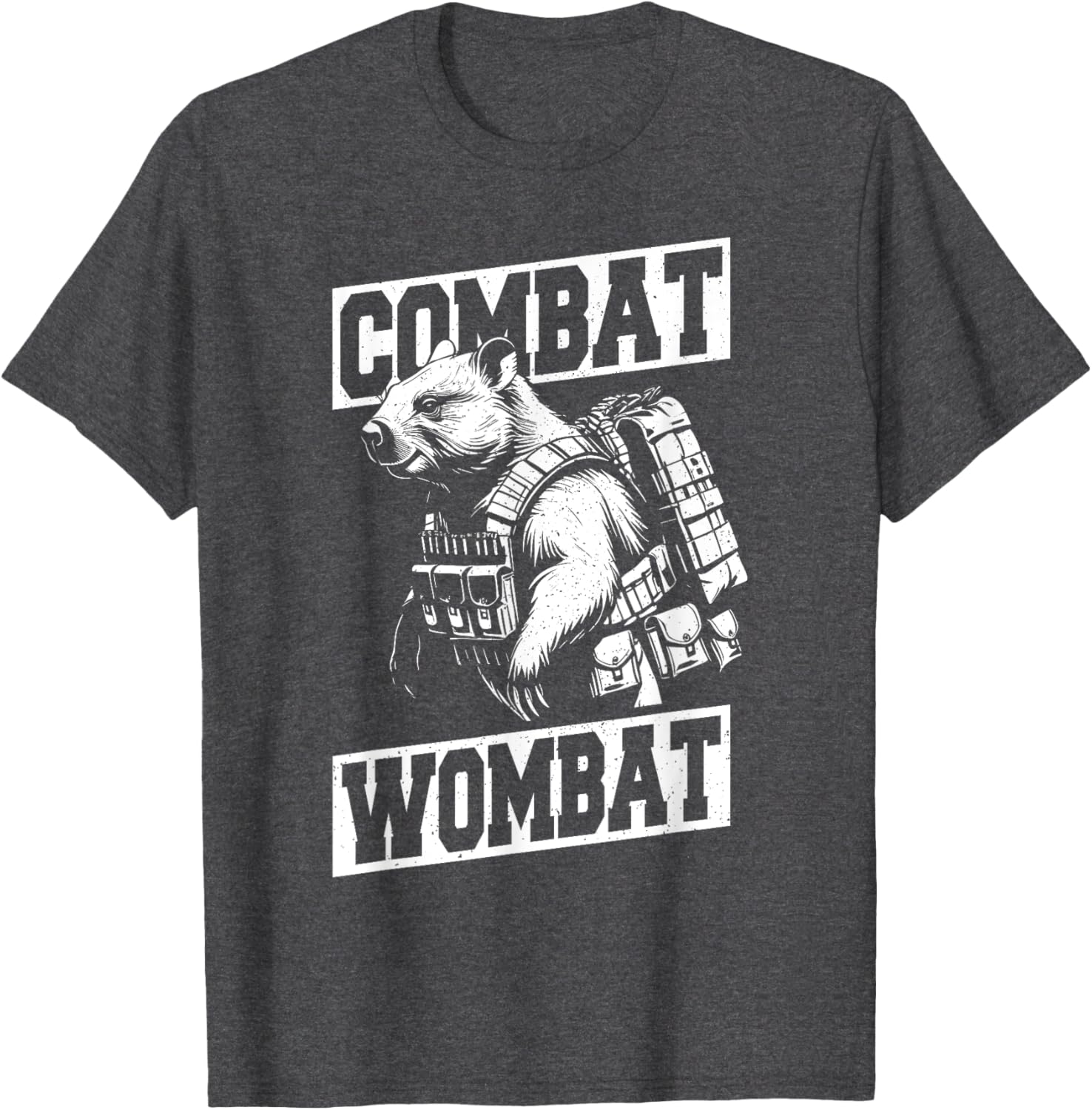 Combat Wombat T-Shirt for Animal Lovers - Fun Australian Marsupial Tee - 1