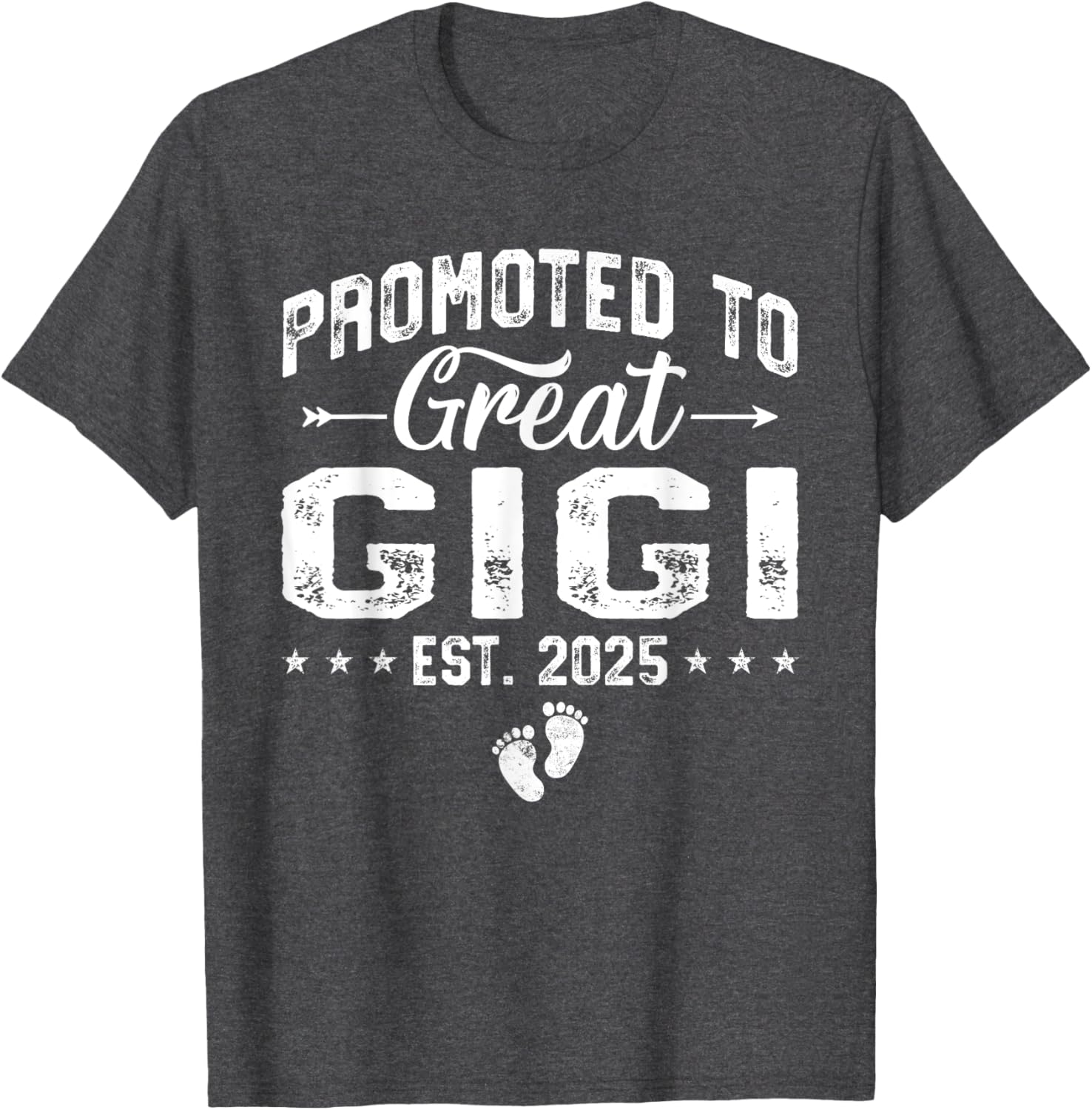 Promoted to Great Gigi 2025 Grandma T-Shirt Gift for New Grandparents - 22