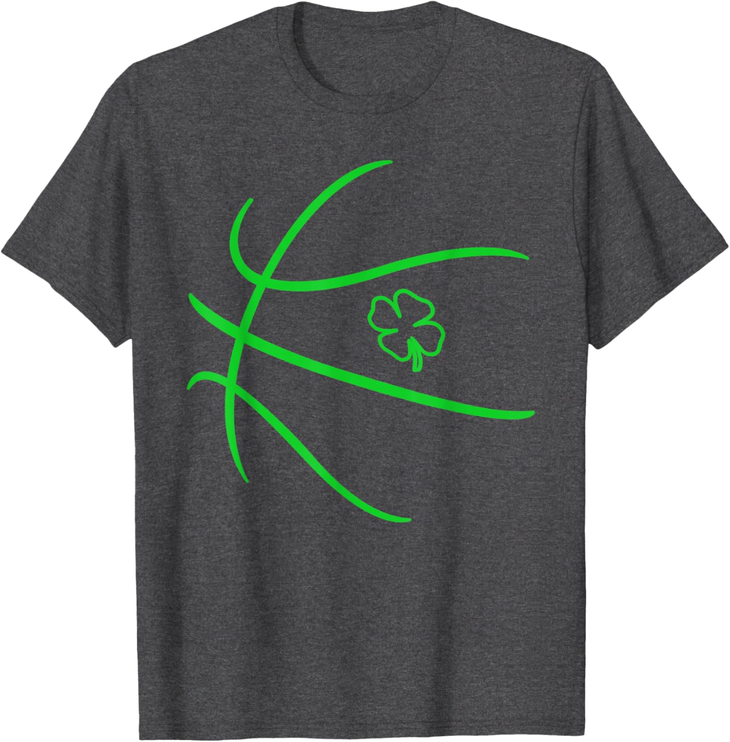 Lucky Shamrock Basketball T-Shirt for Irish Boys and Men on St Patrick's Day - 17