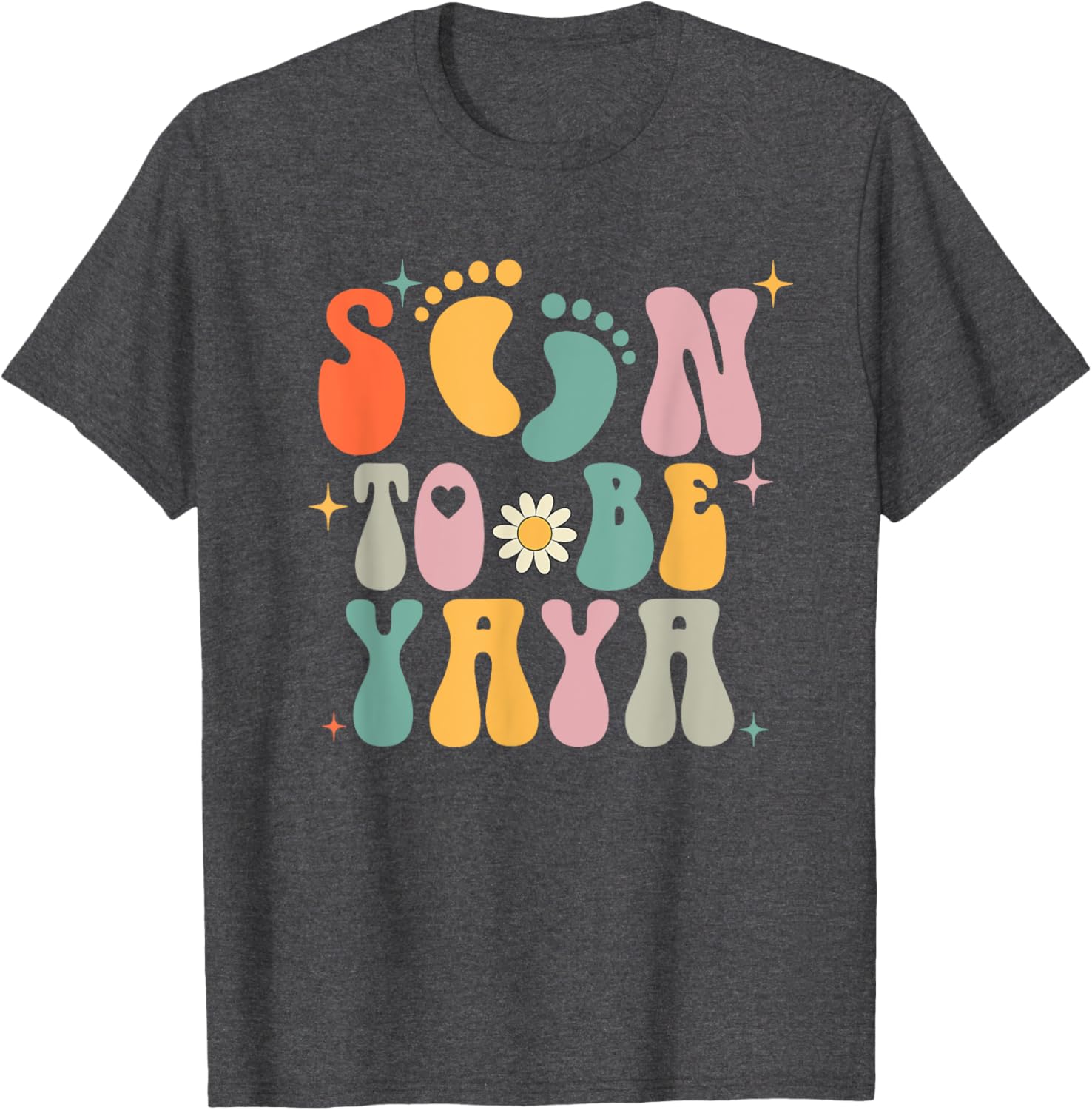 Groovy Retro First Time Grandma Yaya T-Shirt for Proud New Grandmothers - 7