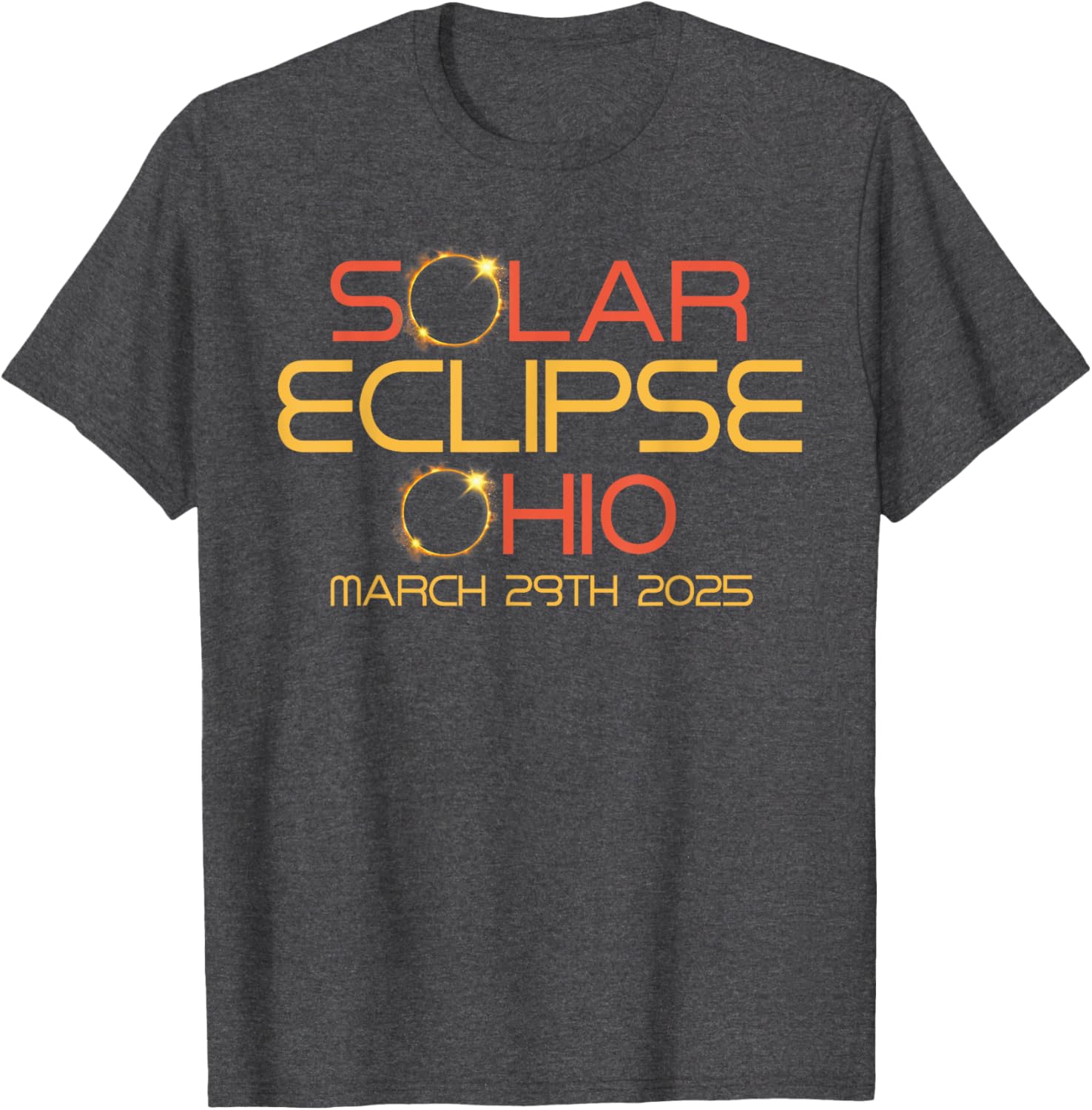 Partial Solar Eclipse March 29 2025 T-Shirt for Ohio Eclipse Fans - 13