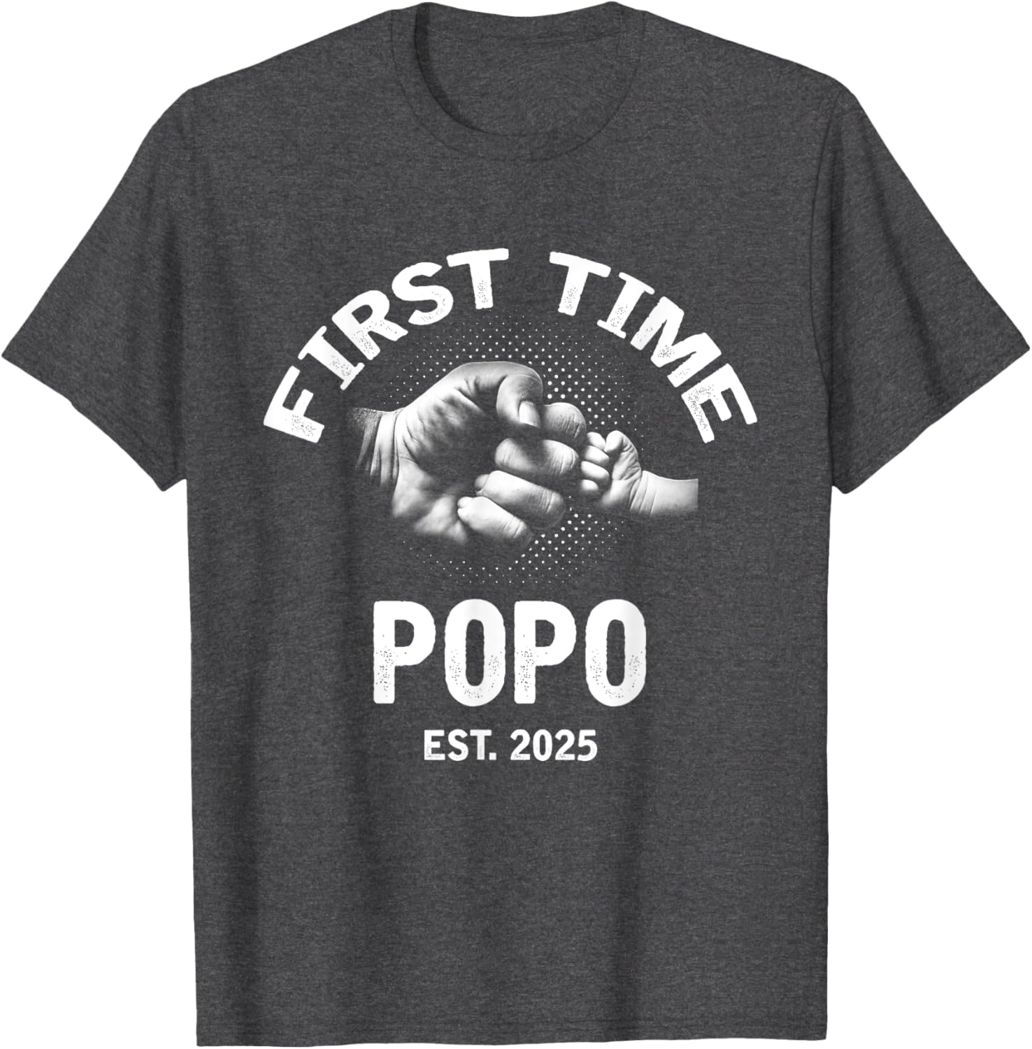 First Time Popo 2025 Father's Day Vintage T-Shirt for Dads - 1