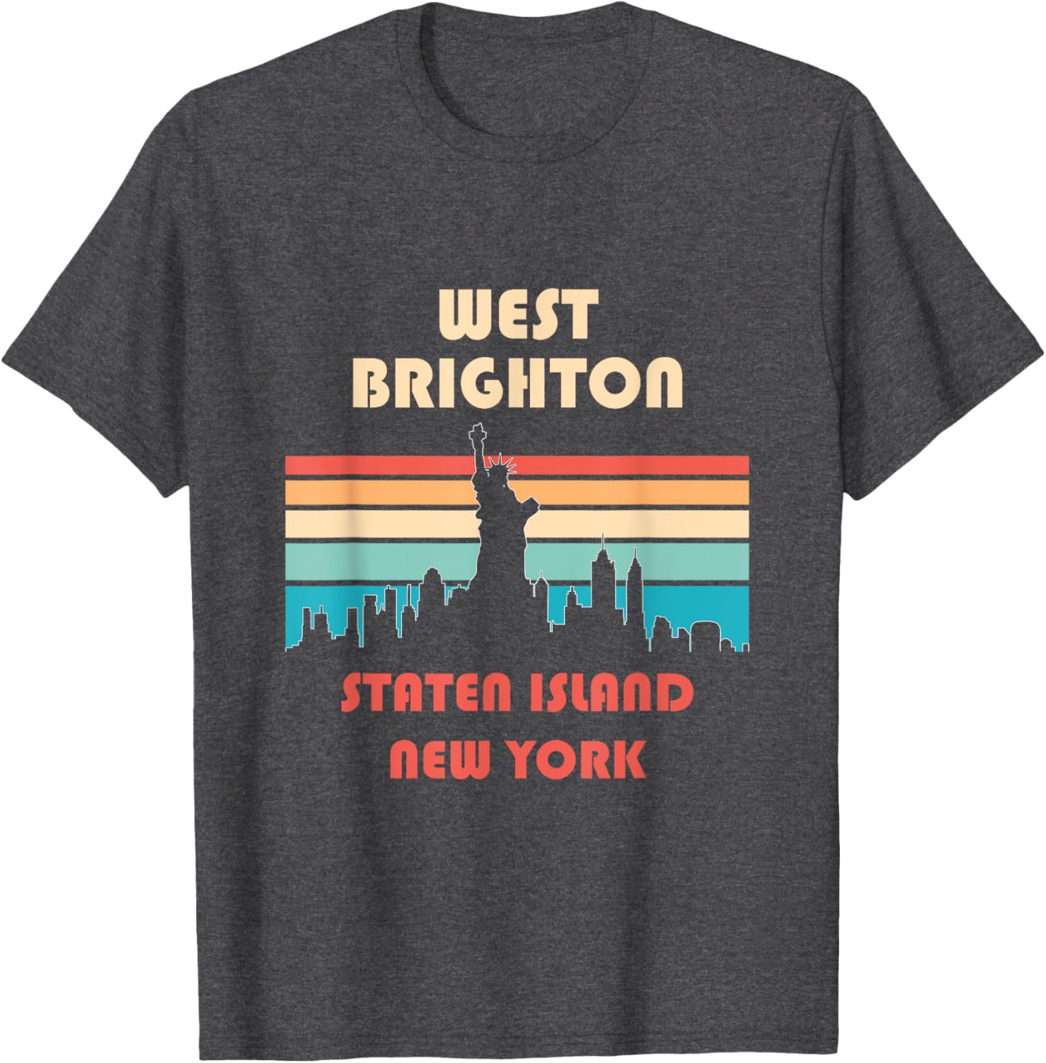 West Brighton Staten Island Retro Vintage T-Shirt for Casual Style - 7
