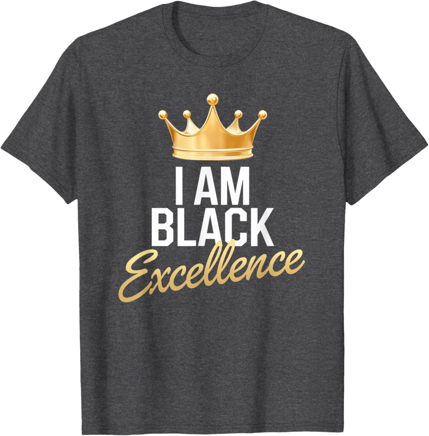 I AM BLACK EXCELLENCE Afro Motivation T-Shirt for Black History Month - 14