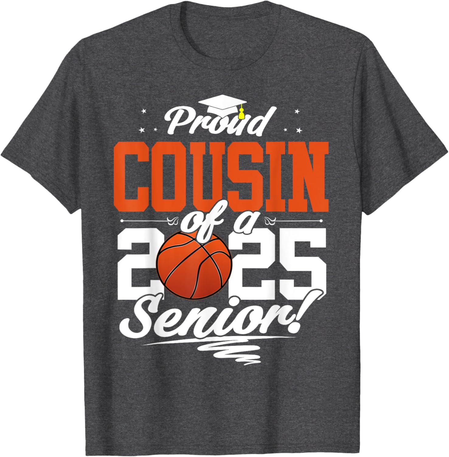 Proud Cousin of a 2025 Senior Graduate Basketball T-Shirt for Fans - 10