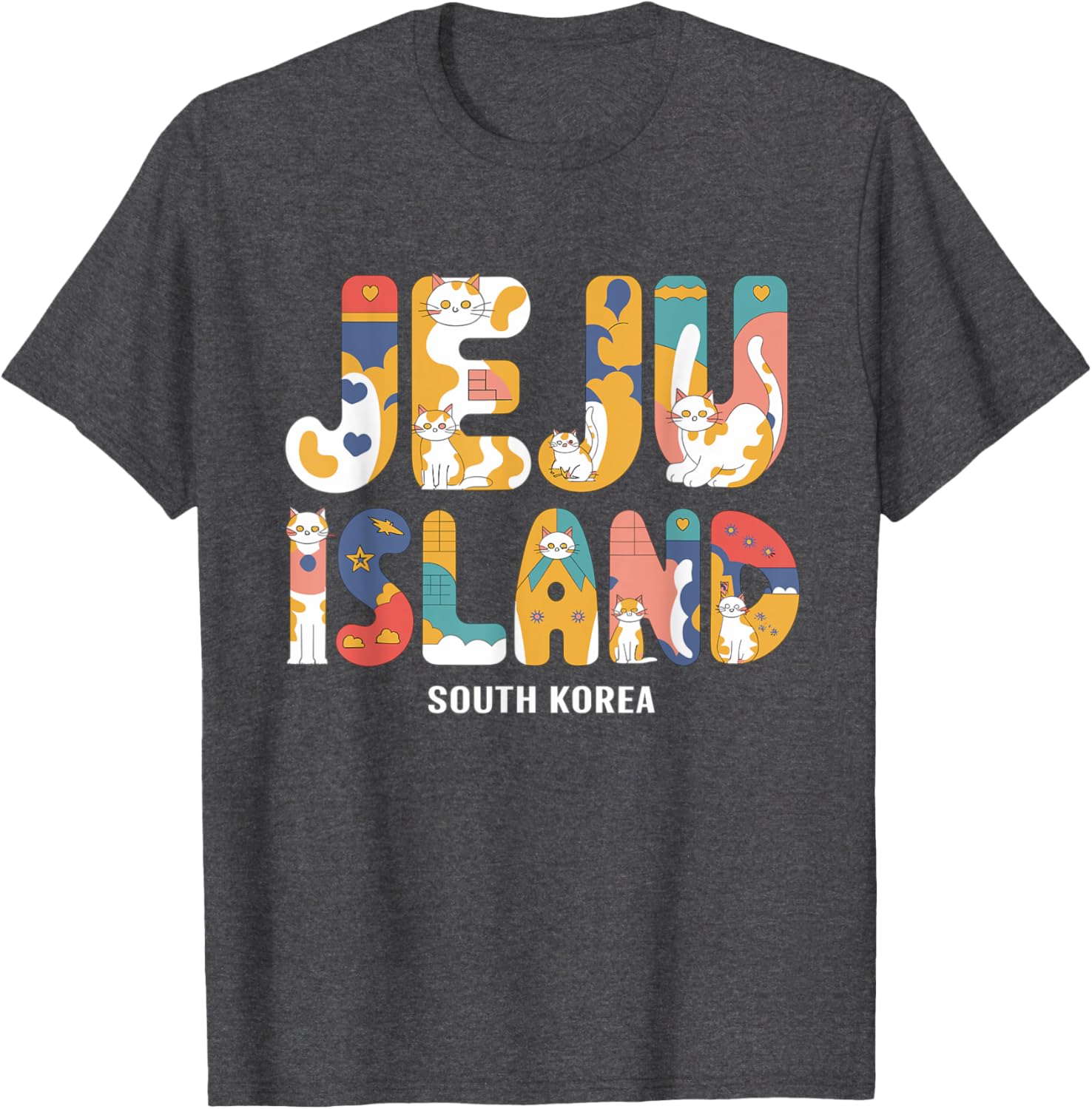 Adorable Cute Kitty Beach Vacation T-Shirt for Jeju Island Lovers - 10