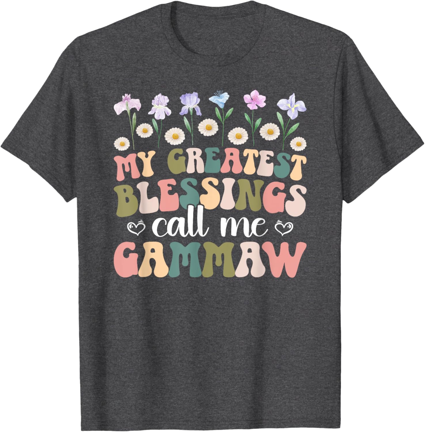 Greatest Blessings Gammaw Grandma Grandmother T-Shirt for Family Love - 2