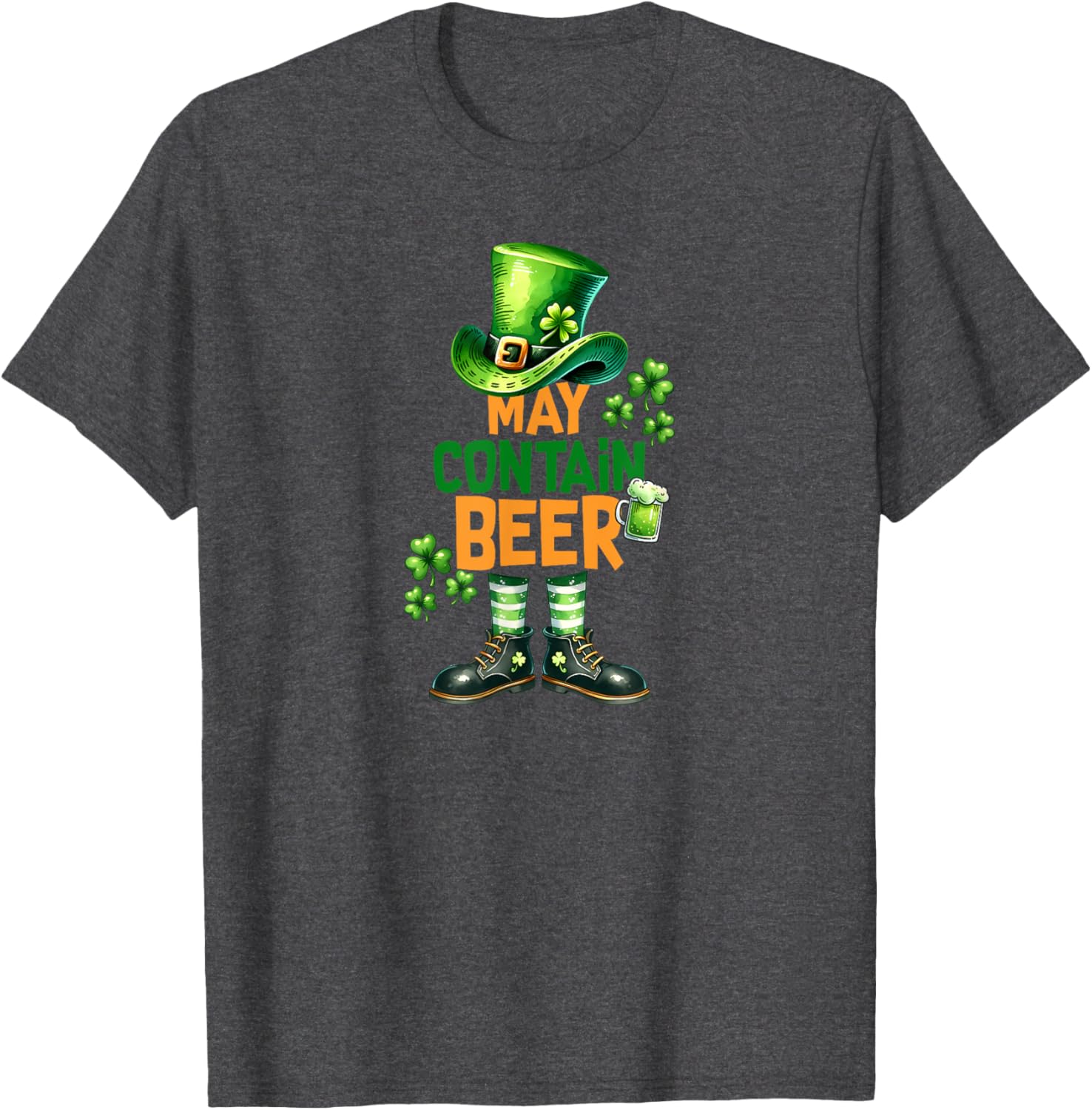 Funny May Contain Beer St Patrick's Day T-Shirt for Celebrations - 22