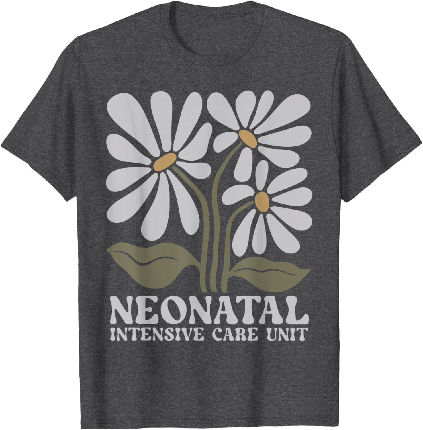 Boho Floral NICU Nurse T-Shirt for Neonatal RNs - Stylish and Comfy - 1