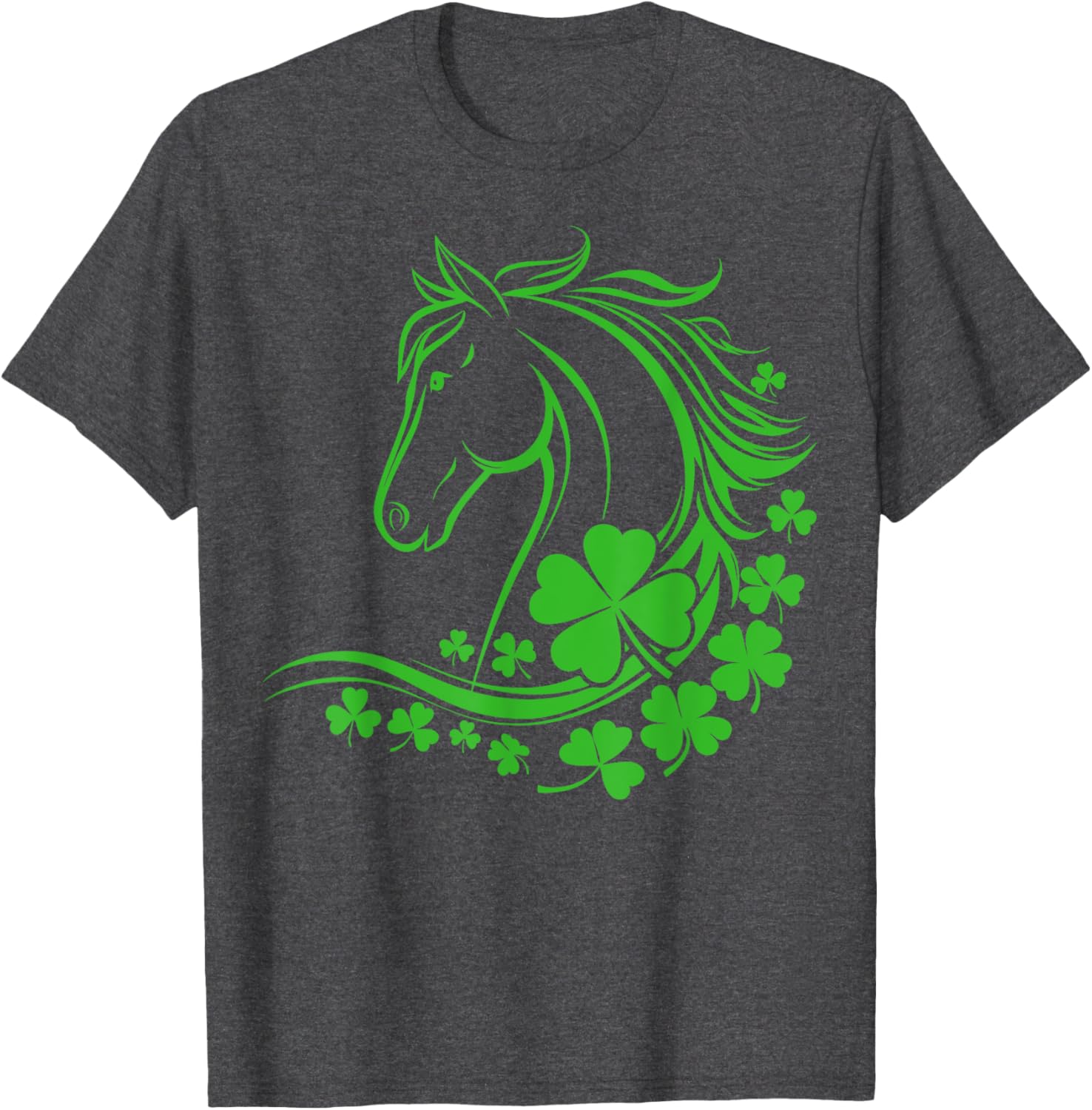 Shamrock Horse Farmer Clover St Patricks Day T-Shirt for Women and Girls - 7