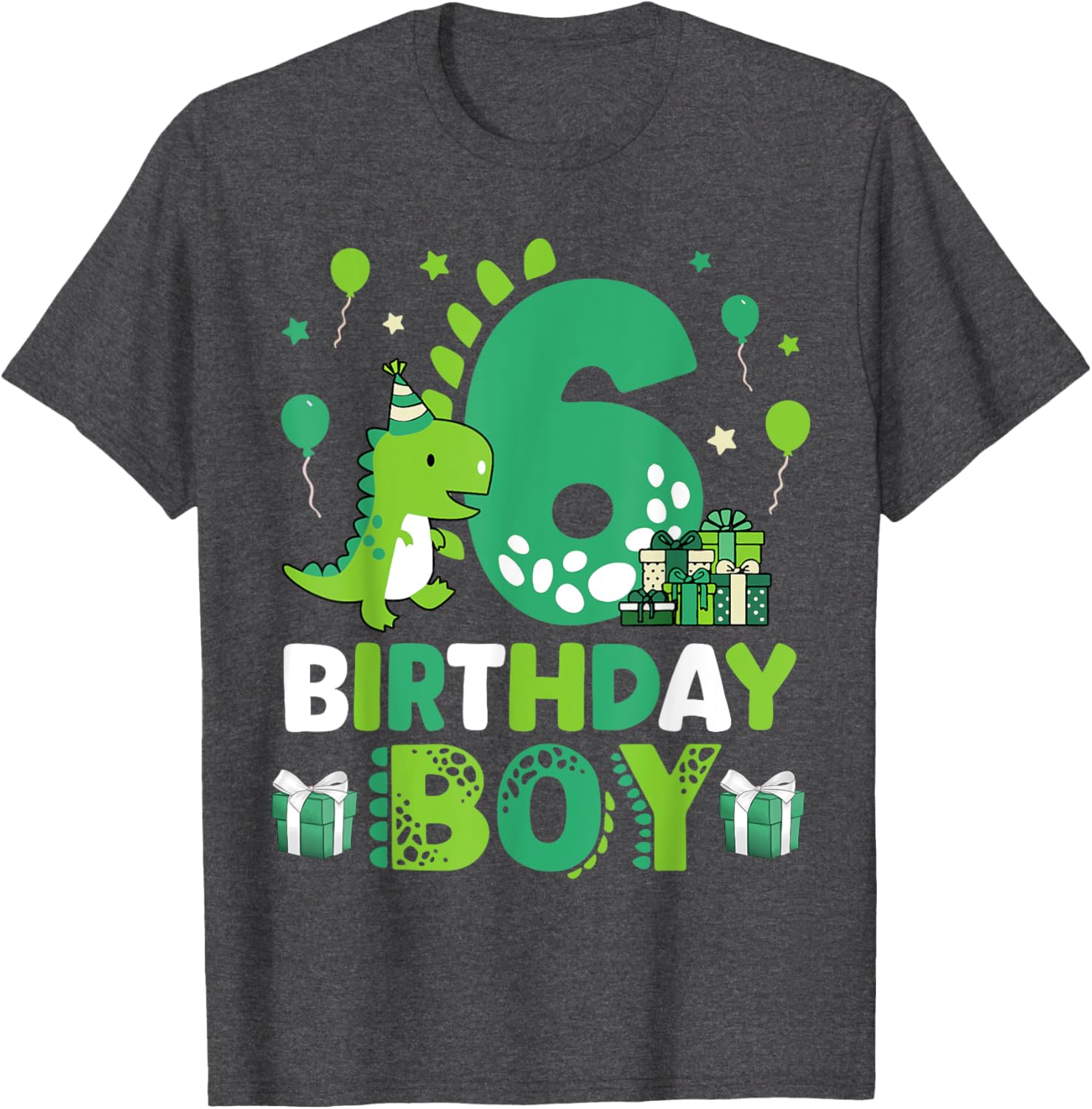 Adorable T Rex Dinosaur Shirt for Boys 6th Birthday Celebration - 15