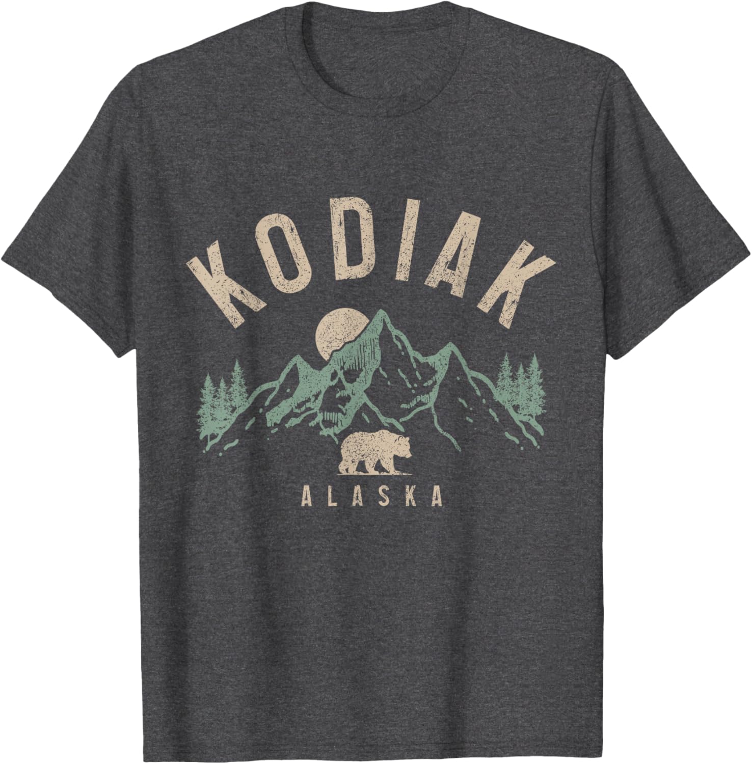 Kodiak Alaska Vintage Bear Mountains T-Shirt for Nature Lovers - 5