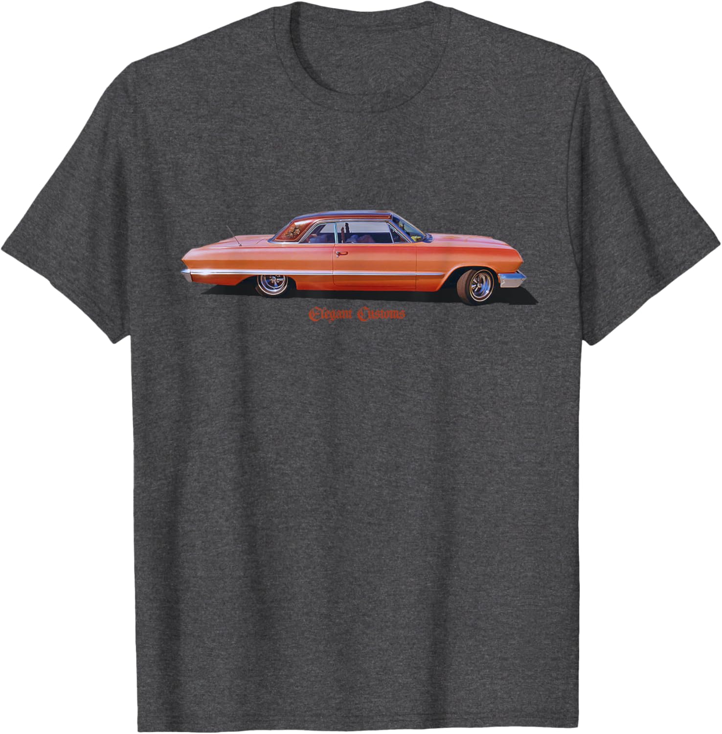 1963 Impala Tangerine Dream Low Rider Kustom T-Shirt for Car Lovers - 4