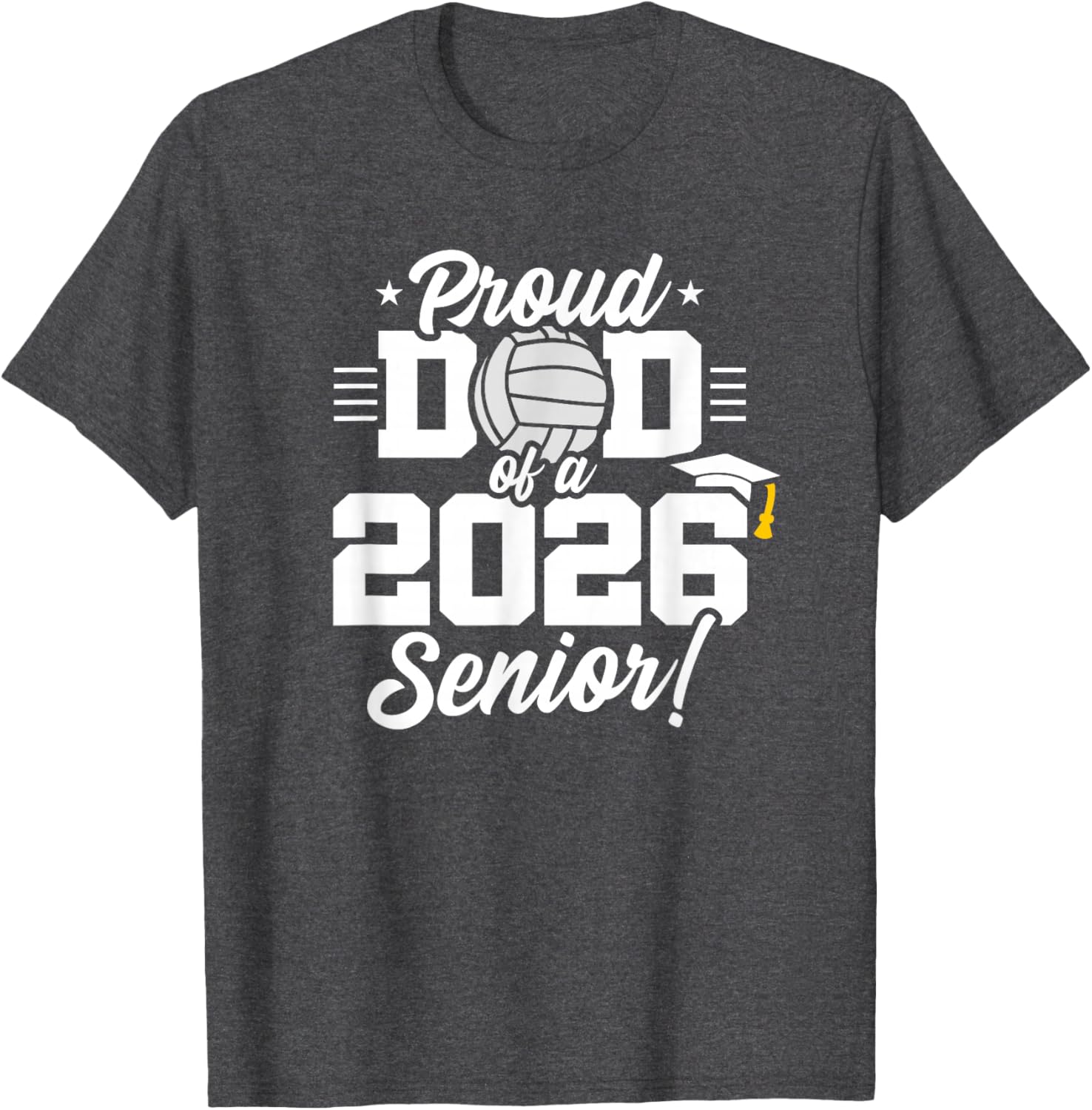 Class of 2026 Volleyball Dad Senior Year T-Shirt for Proud Parents - 18