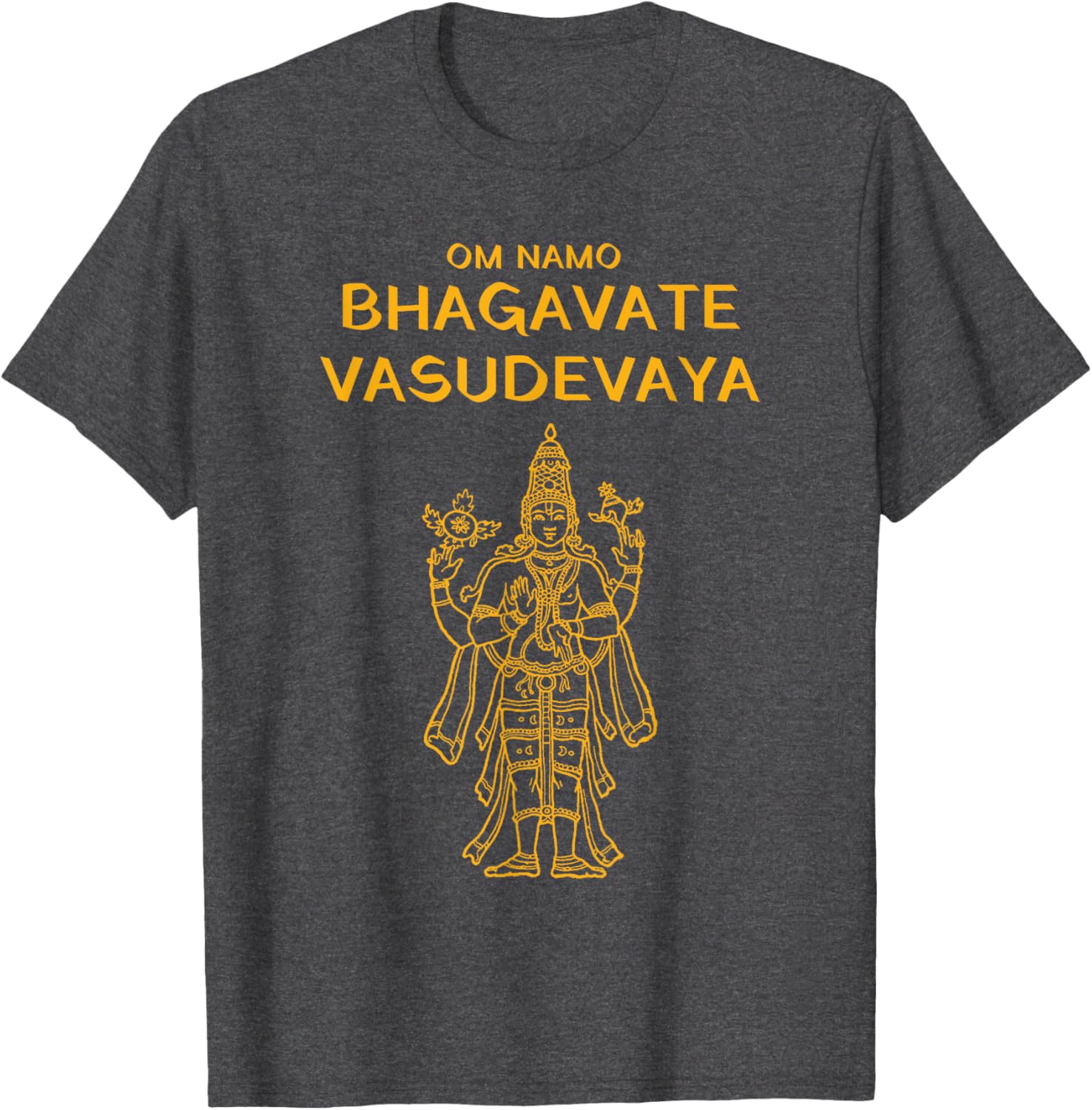Vishnu Narayana Om Namo Bhagavate Vasudevaya Hindu T-Shirt - 2