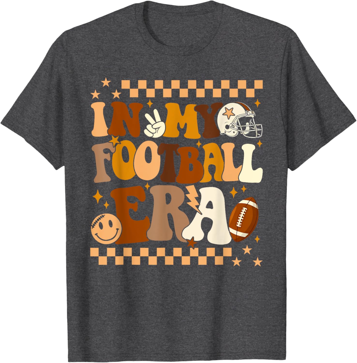 Groovy In My Football Era T-Shirt for Men, Women, and Kids Football Fans - 16