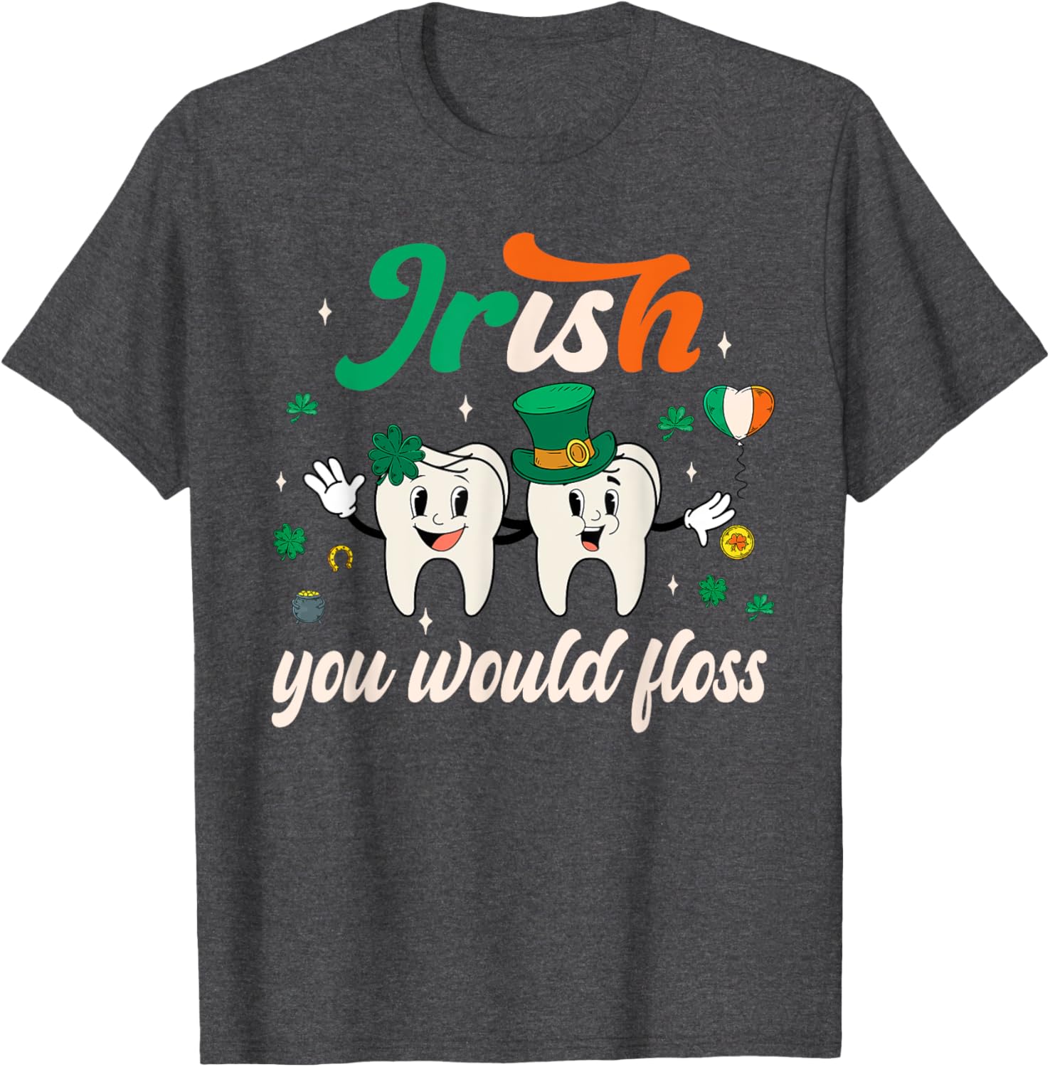 Retro Groovy Irish Dentist Tooth Patrick's T-Shirt for Fun Dental Style - 4
