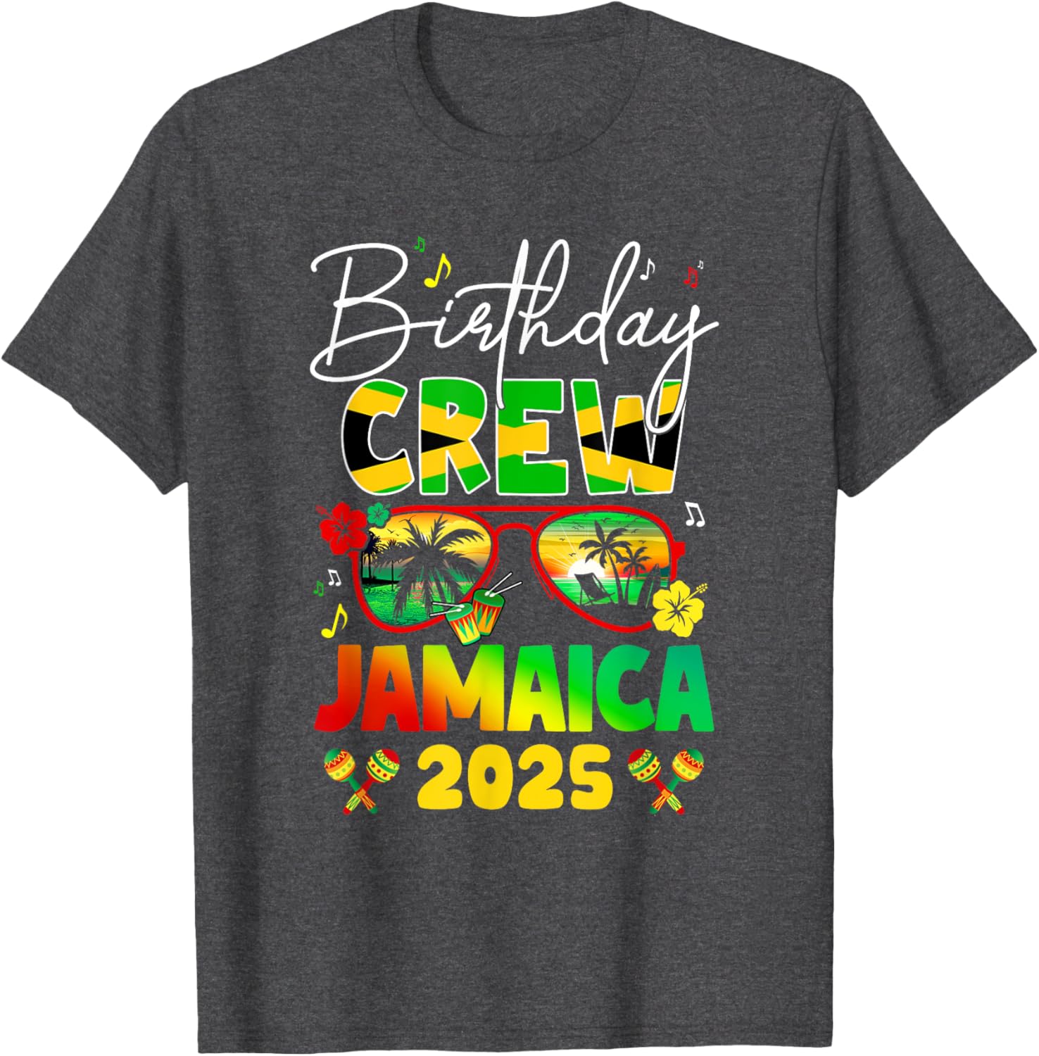 Birthday Crew Jamaica 2025 Birthday Girl Matching T-Shirt for Fun Parties - 7