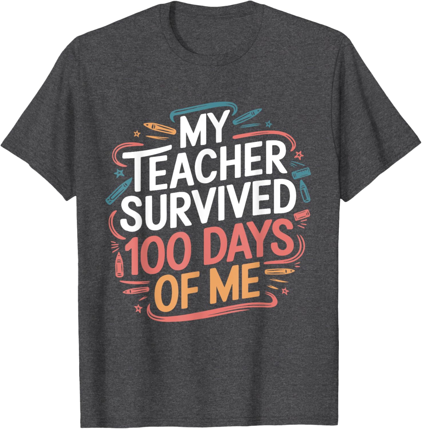 Funny Teacher 100 Days of School T-Shirt Gift for Educators - 24